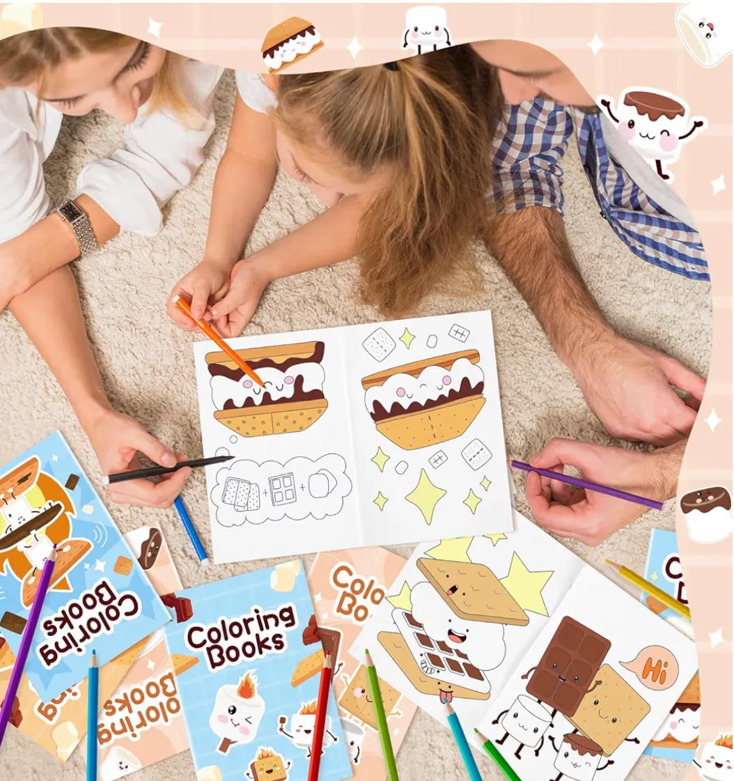 Coloring Book Station For 10 Children 