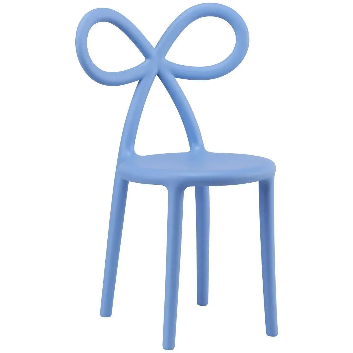 Blue Bow Resin Chair