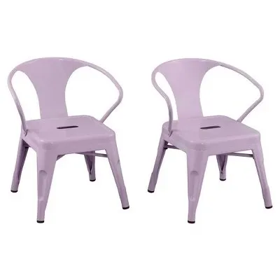Lavender Metal Kids Chairs 