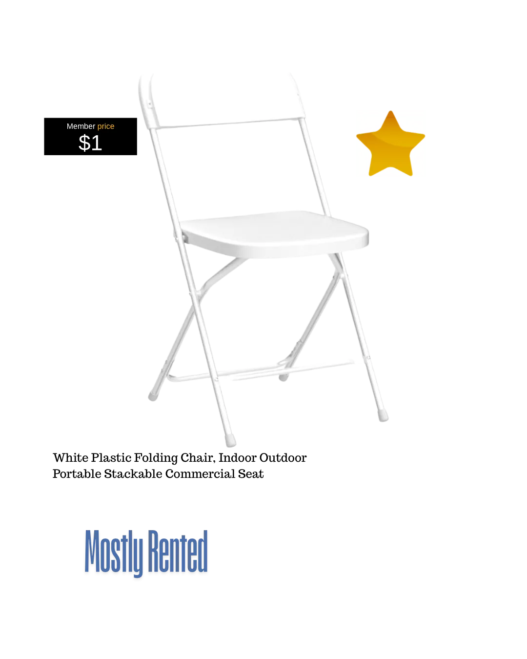 White Folding Chair