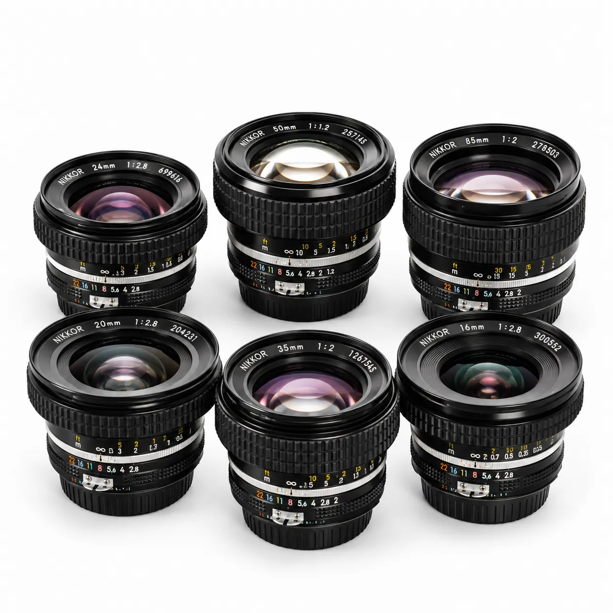 Nikon Nikkor AI-S Vintage Lens Set + Pro-Mist & Urth VND