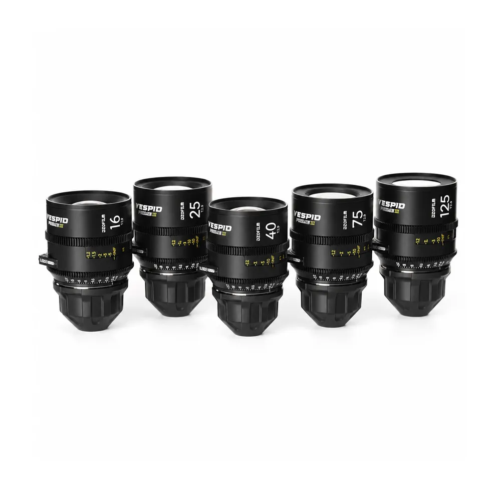 DZOFilm Vespid Prime Set – 16 / 25 / 40 / 75 / 125mm T2.1 – Bundle