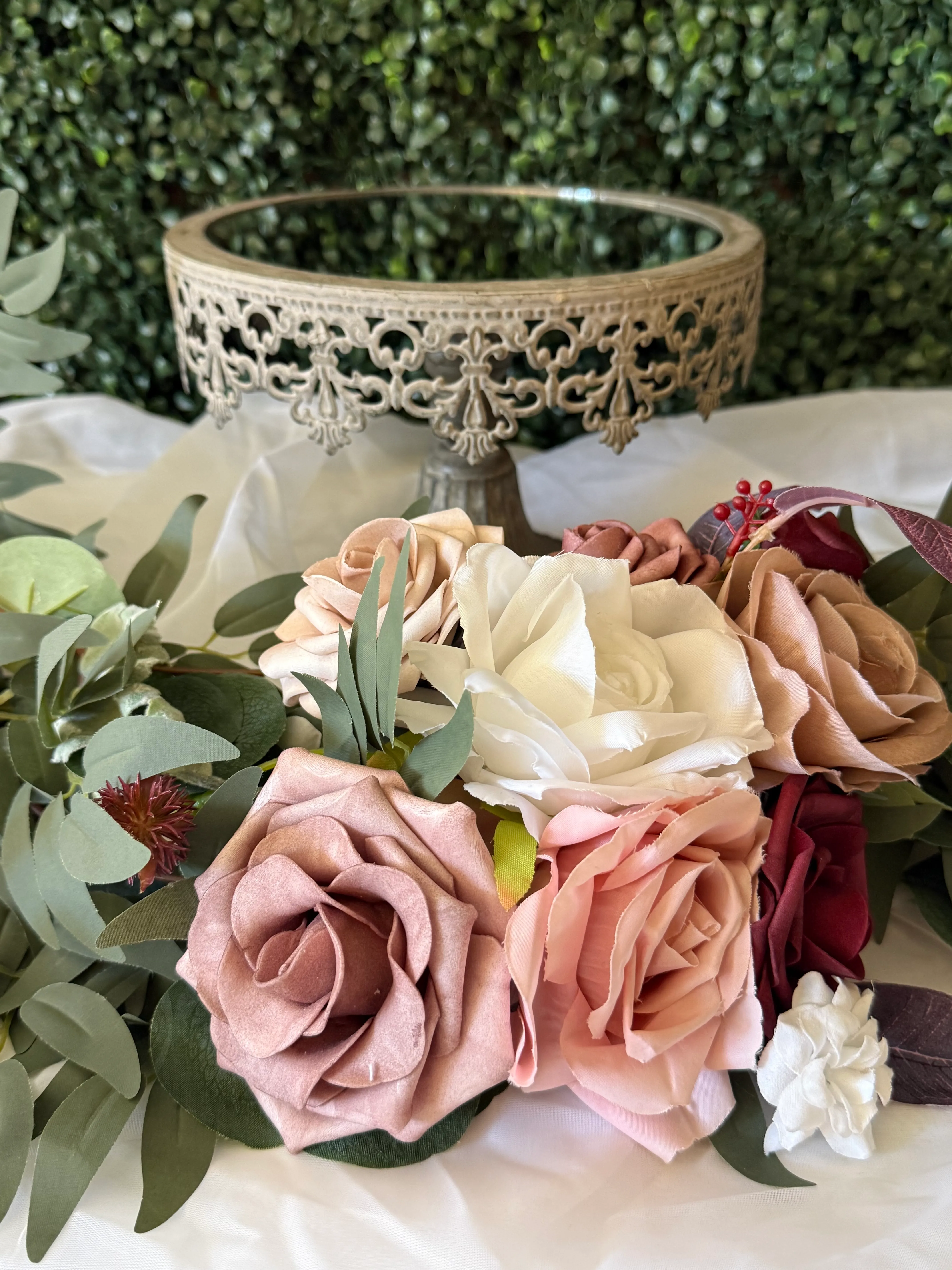 Mirrored Galvanized Cake Stand