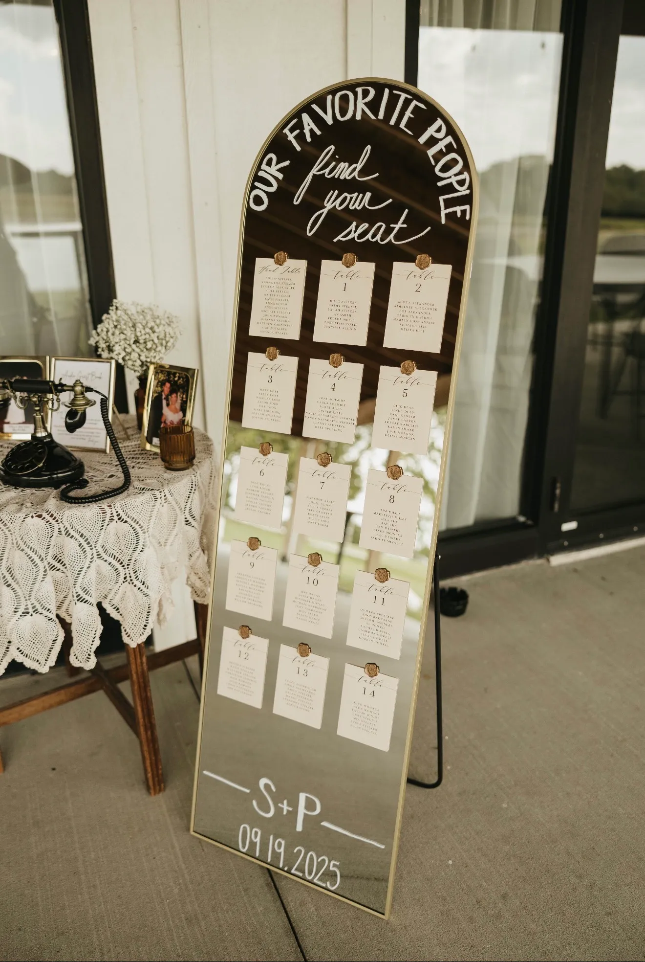Gold Rimmed Arch Mirror