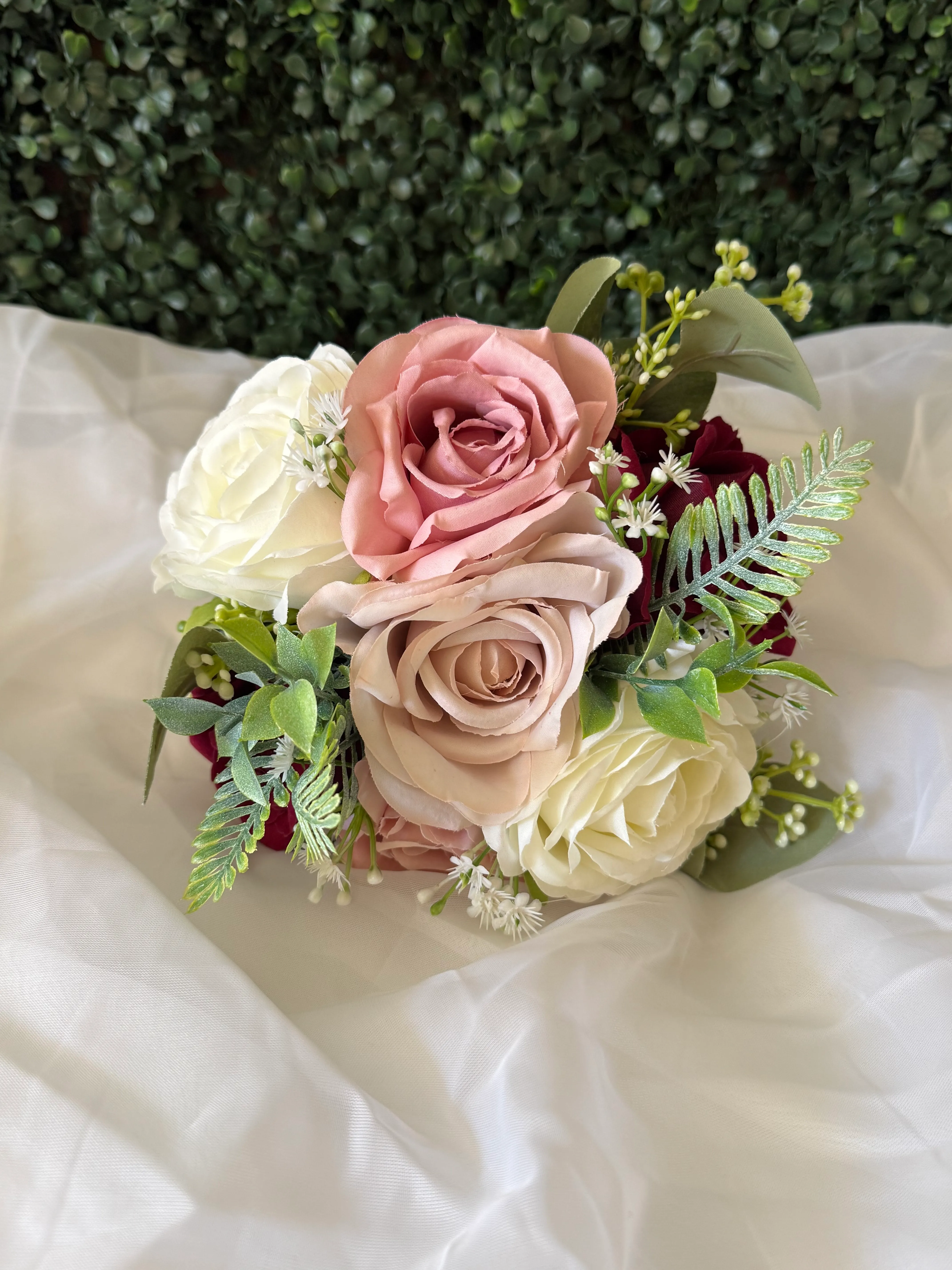 Burgundy & Dusty Rose Bouquets