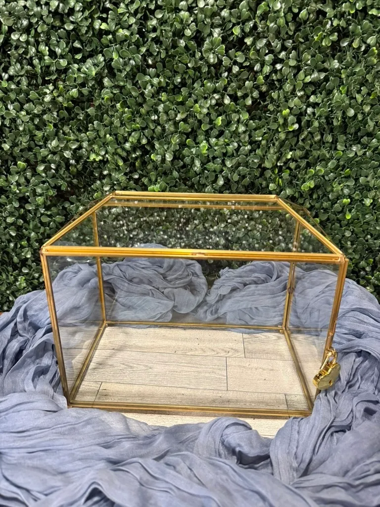 Gold & Glass Card Box