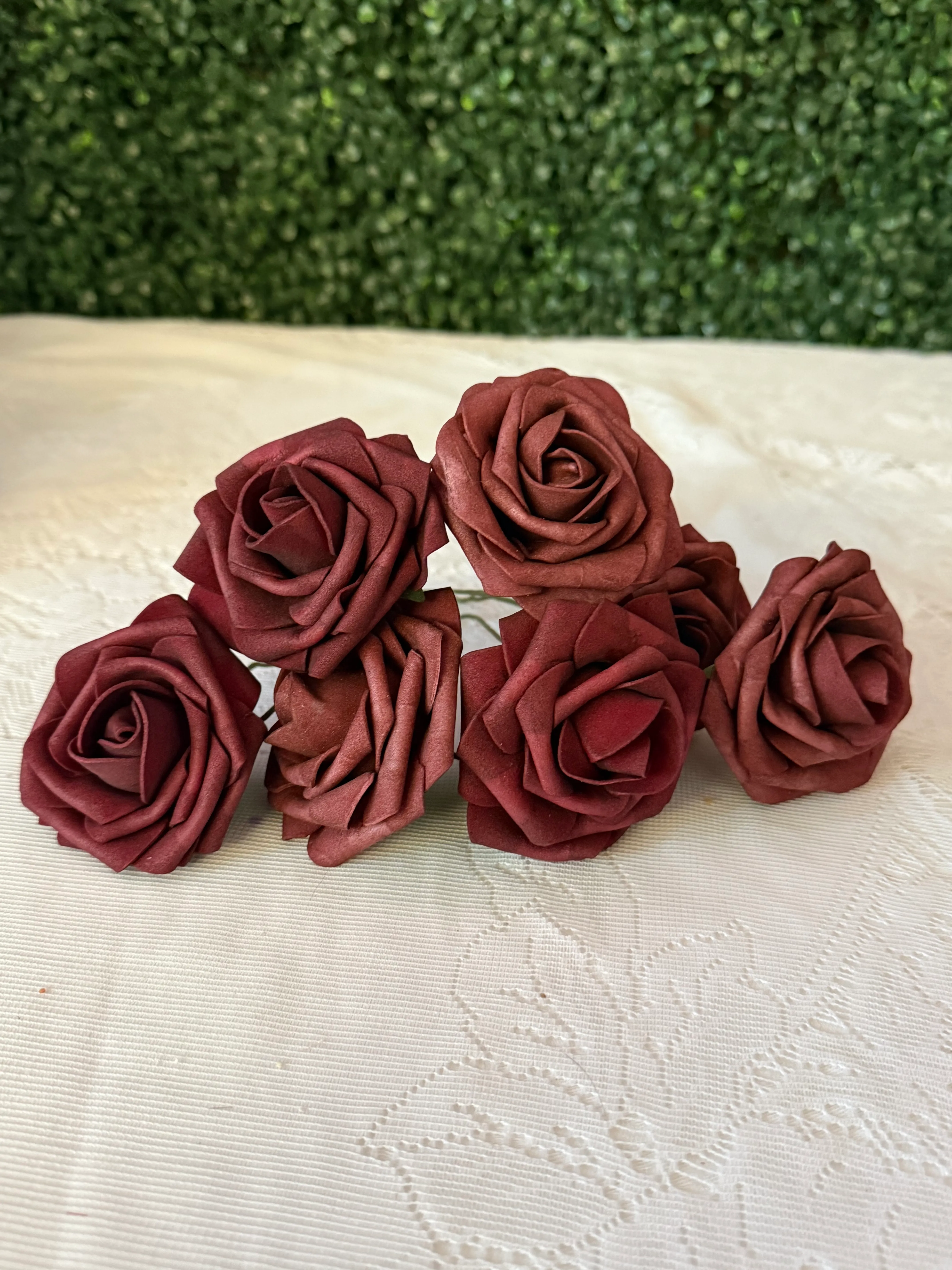 Burgundy Sola Wood Rose Stems