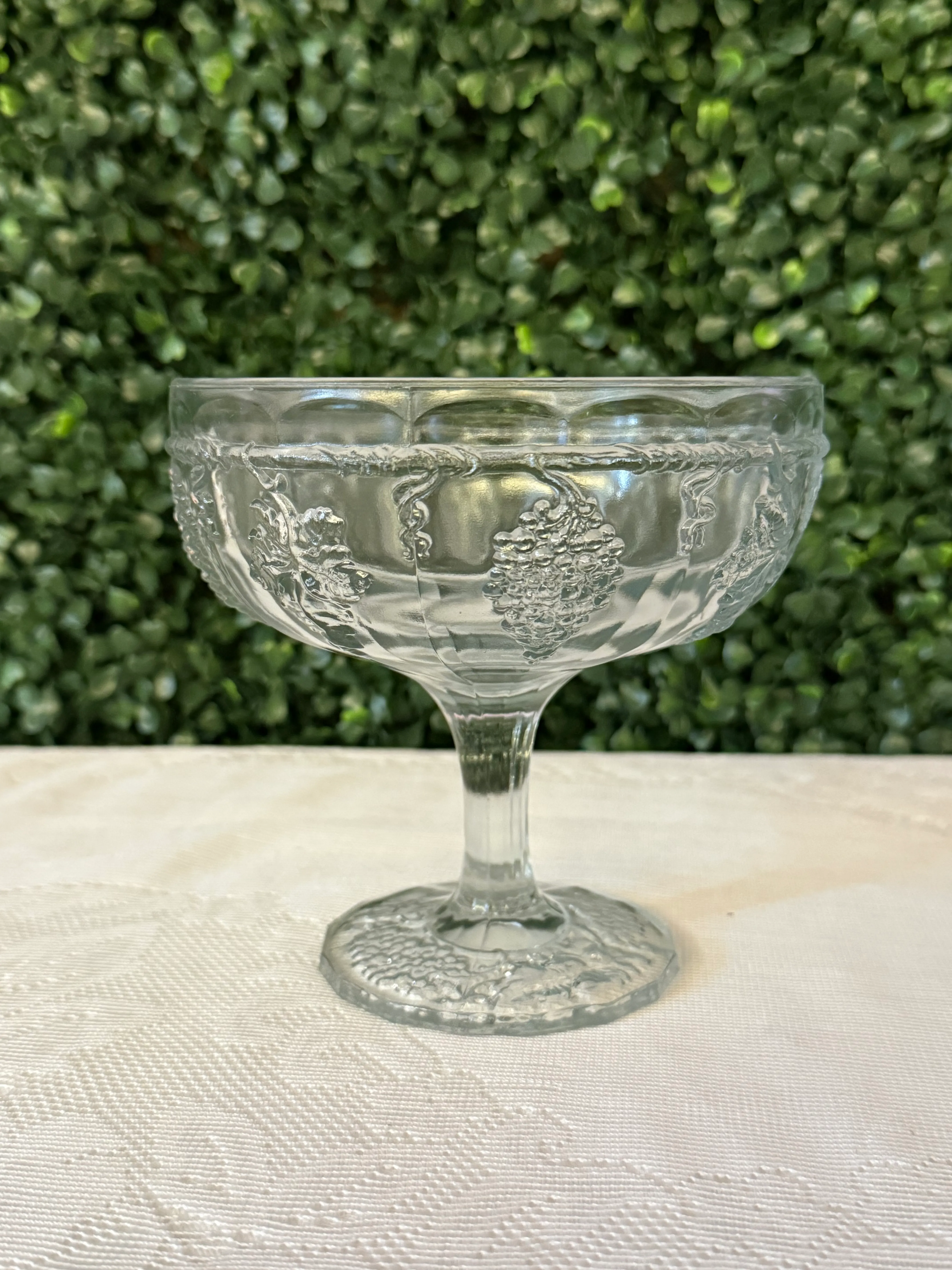 Vintage Glass Pedestal Dish