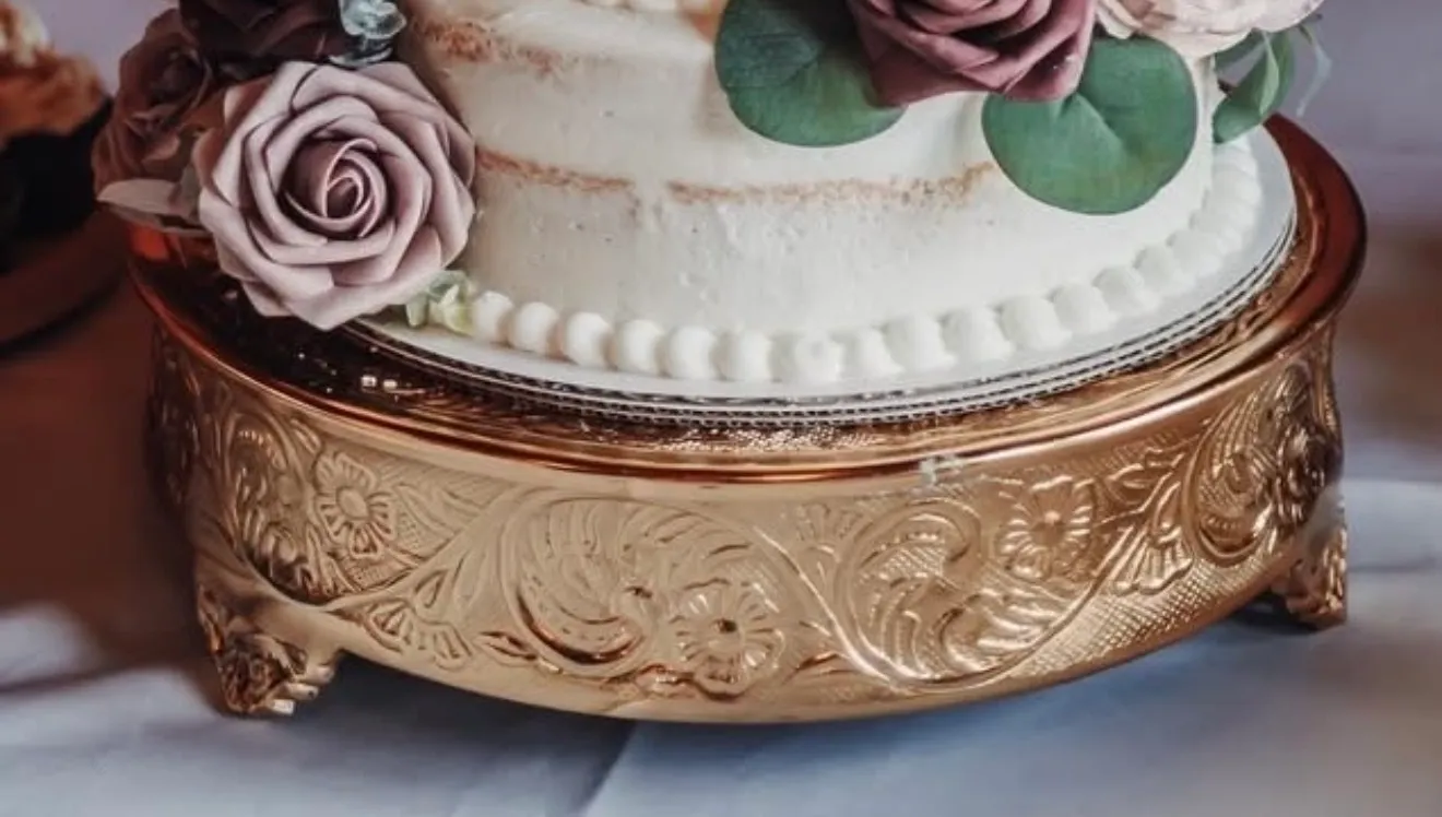 Gold Metal Cake Stand