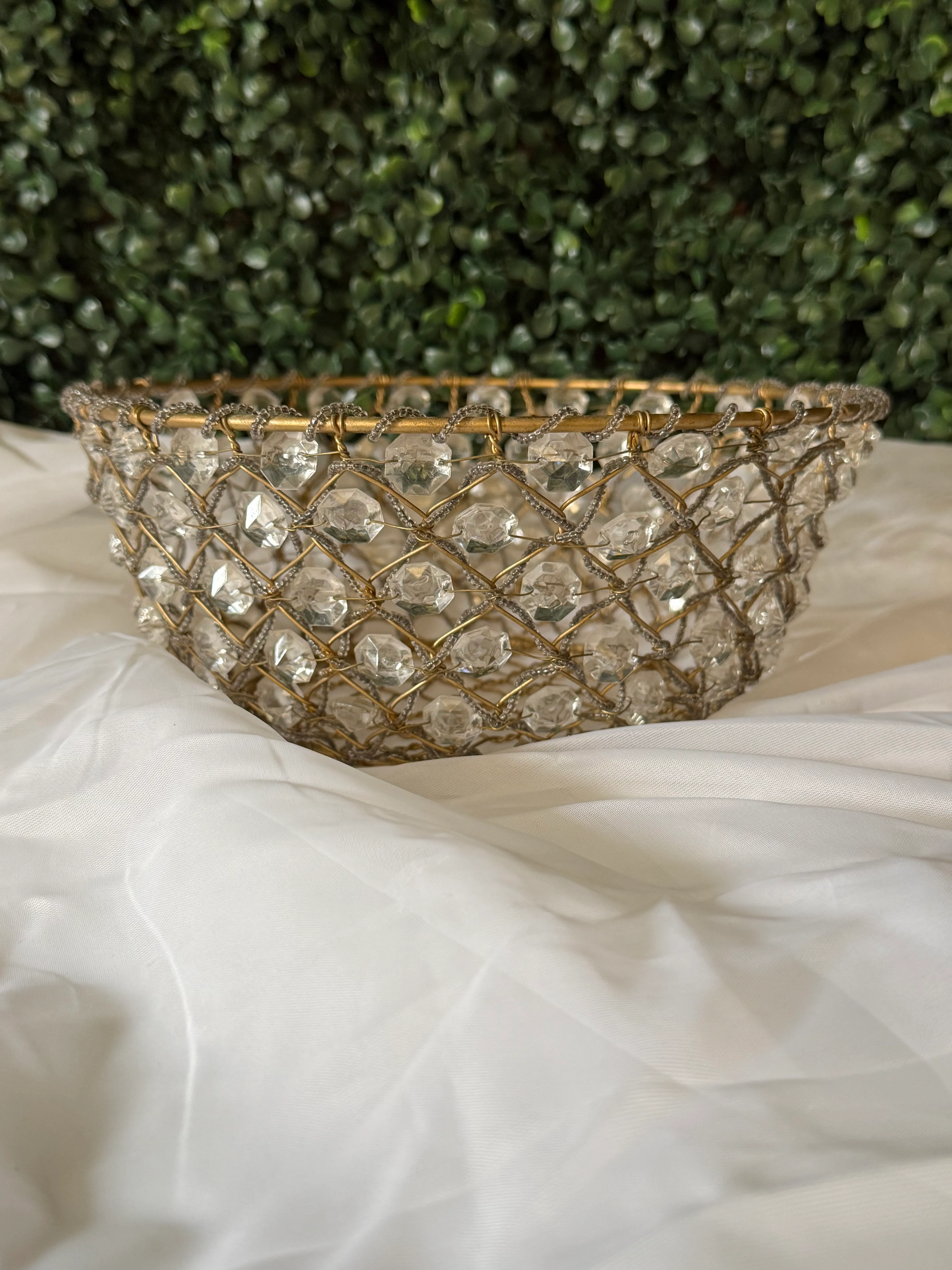 Beaded Gold Basket