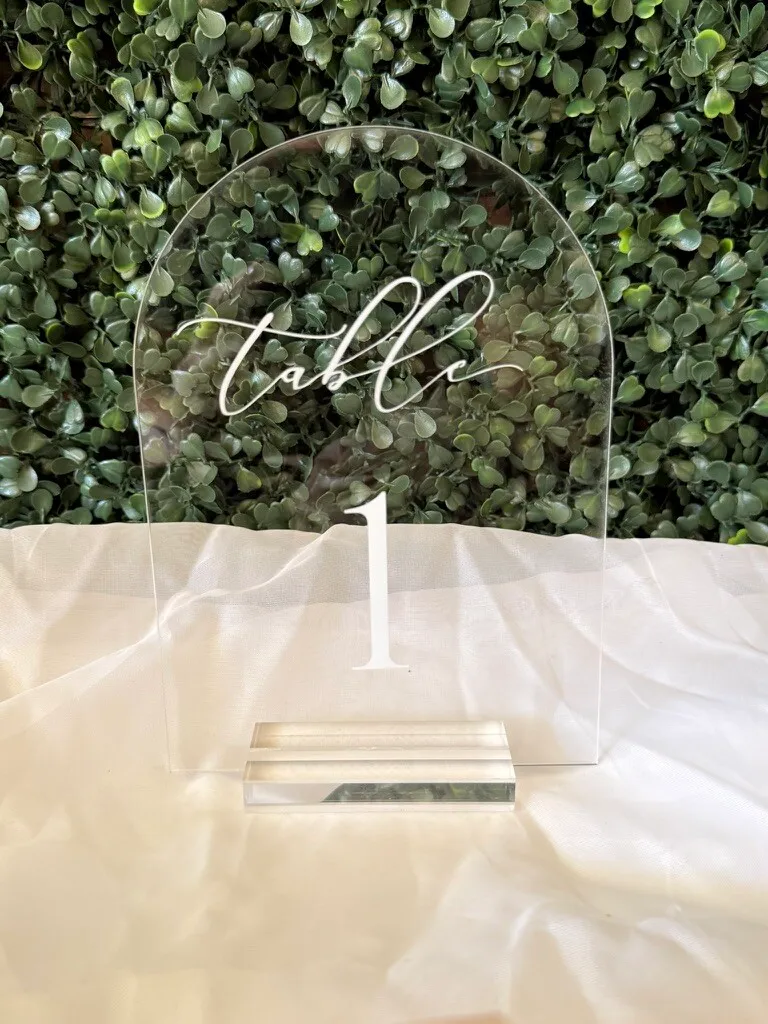 Acrylic Table Numbers 1-25