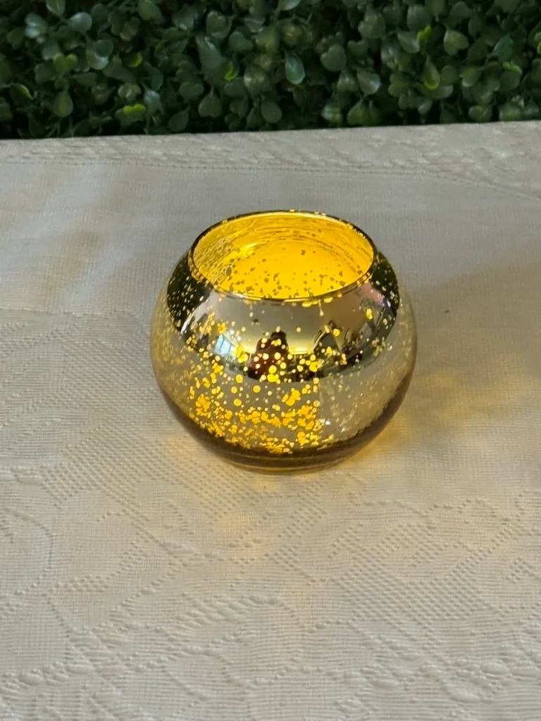 Mini Gold Mercury Glass Votives
