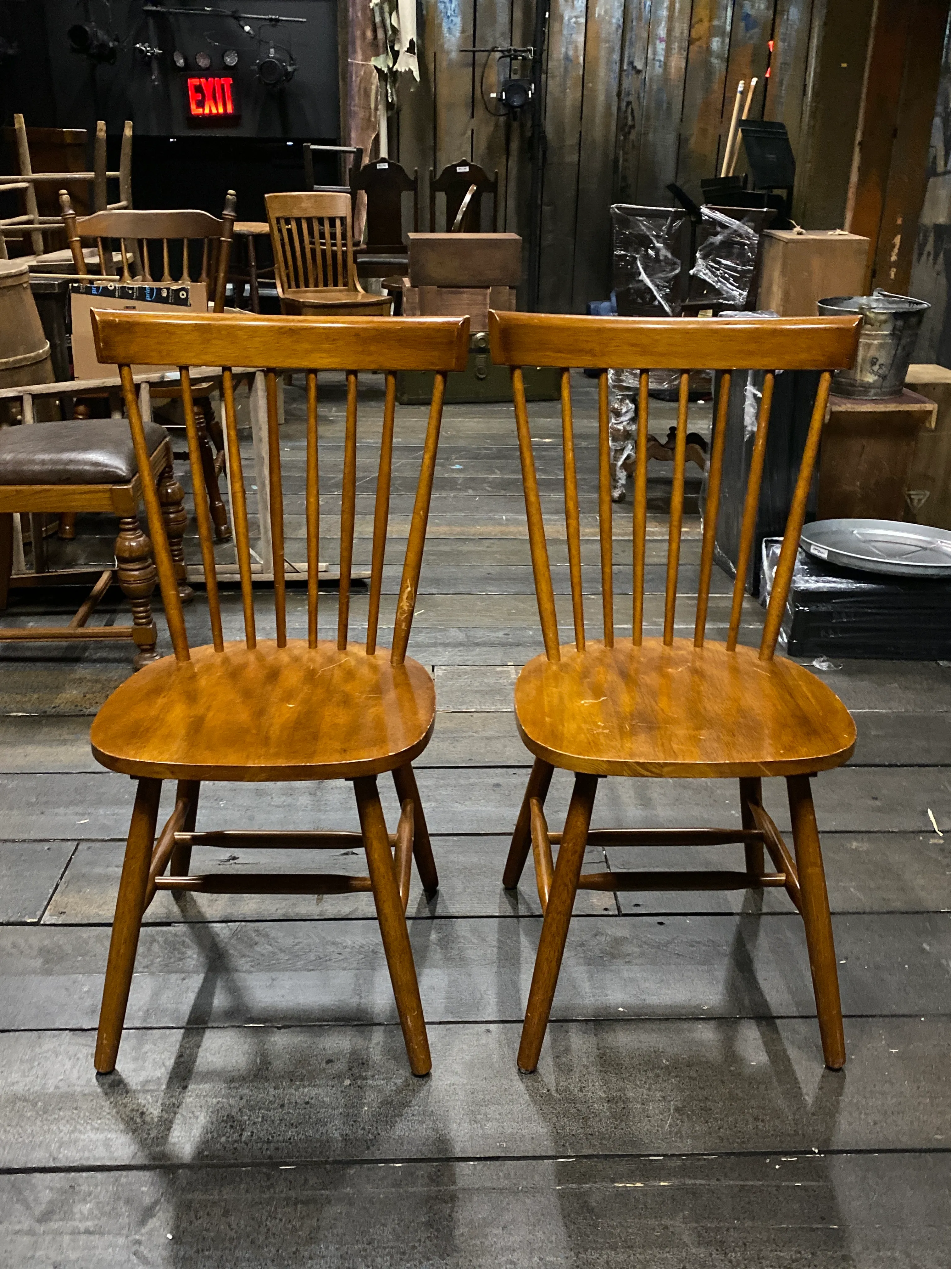 Wood Spindle Back Chairs