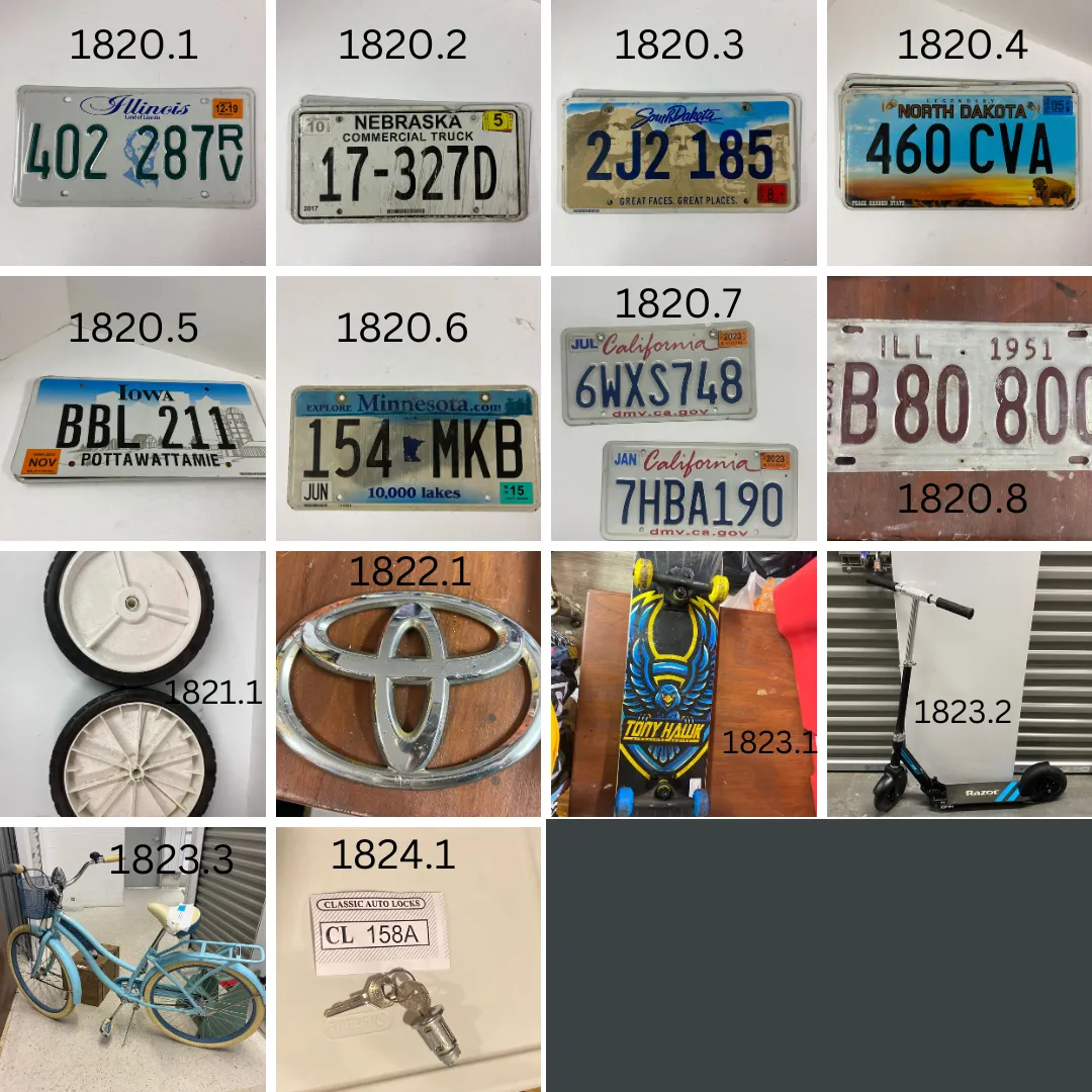 License Plates & Other Transport Items