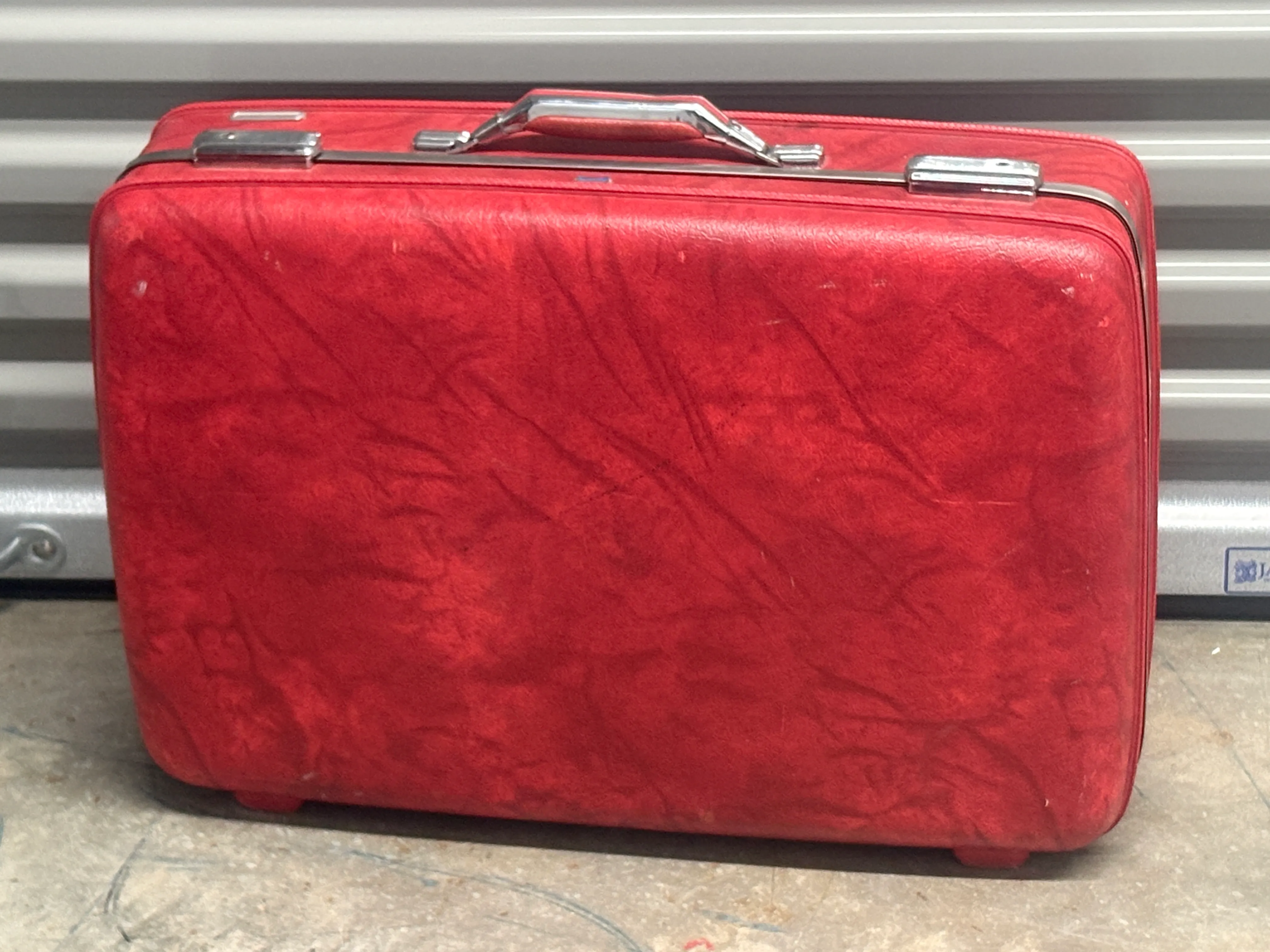 Red Hard Sided Suitcase 