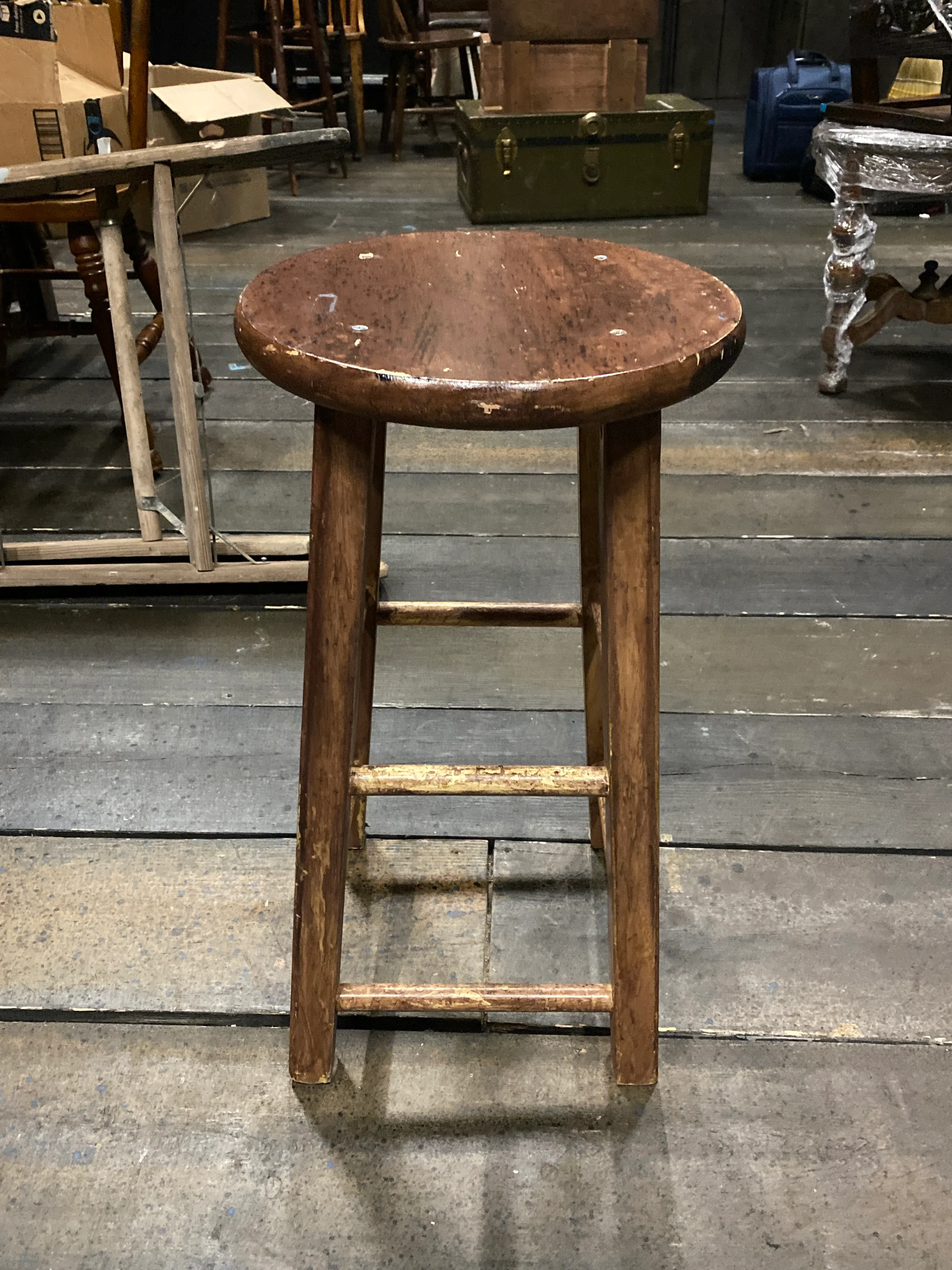 24" Wood Stool