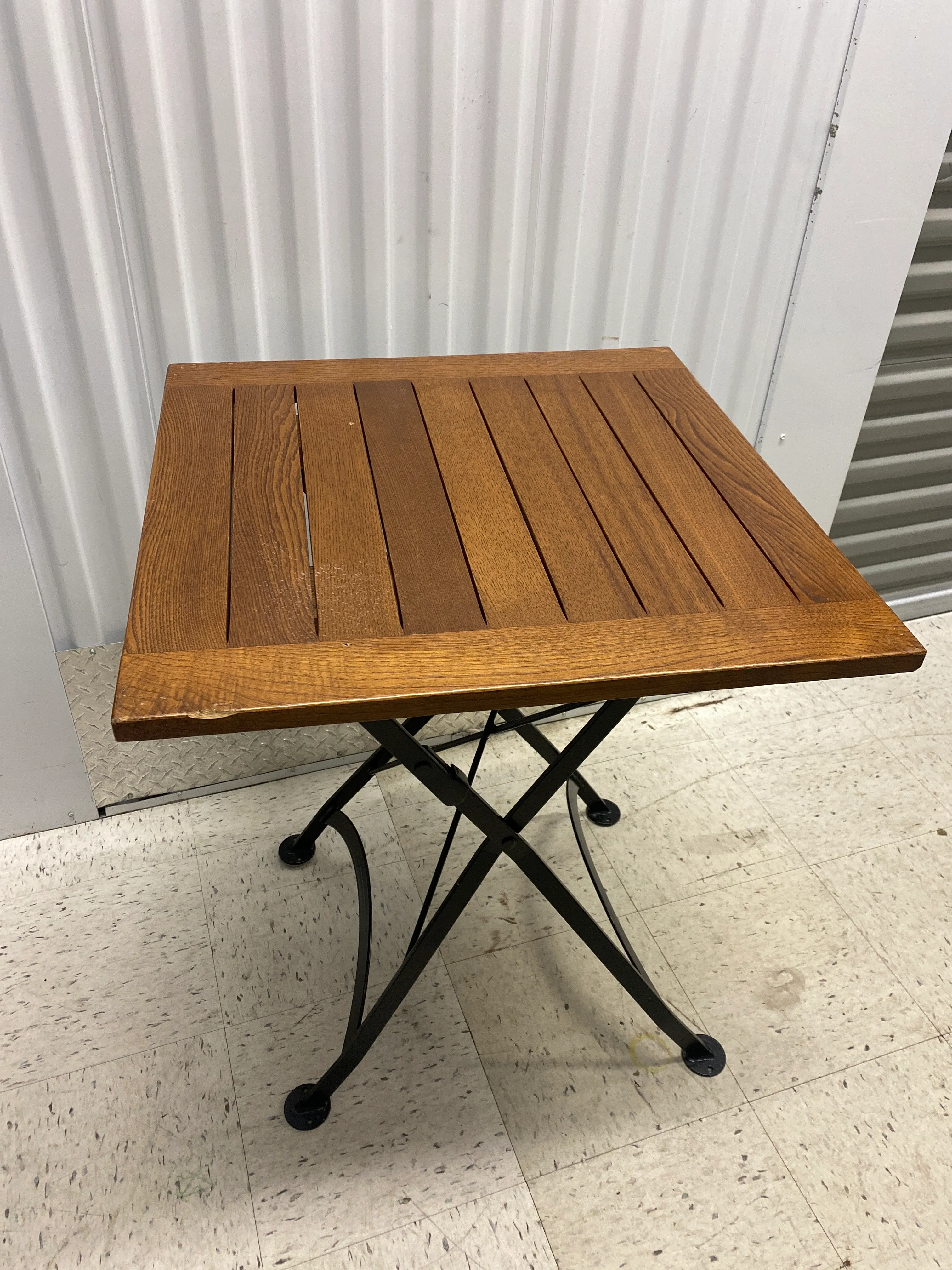 Wood Slat Patio Folding table
