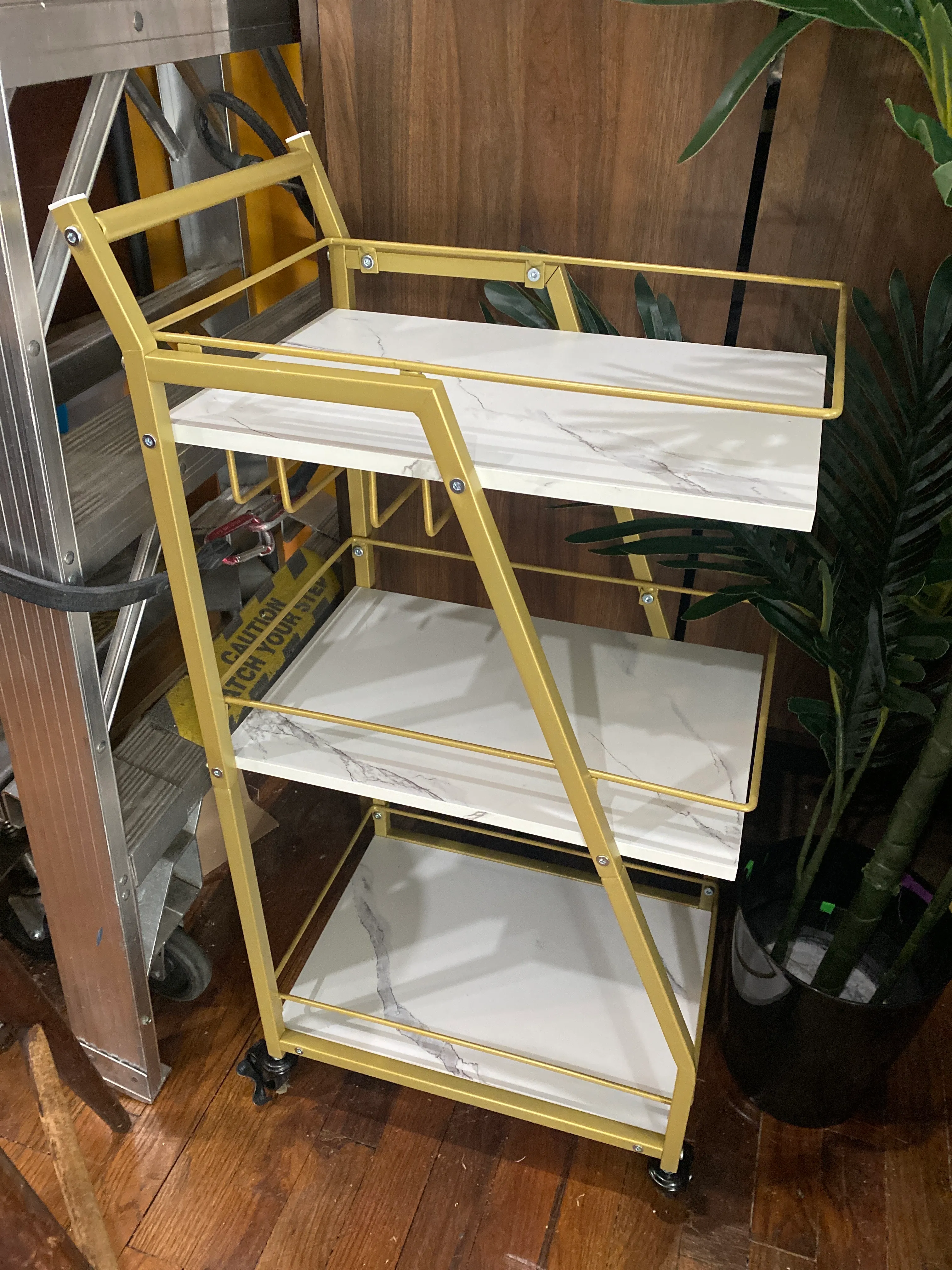 Gold Marble Bar Cart
