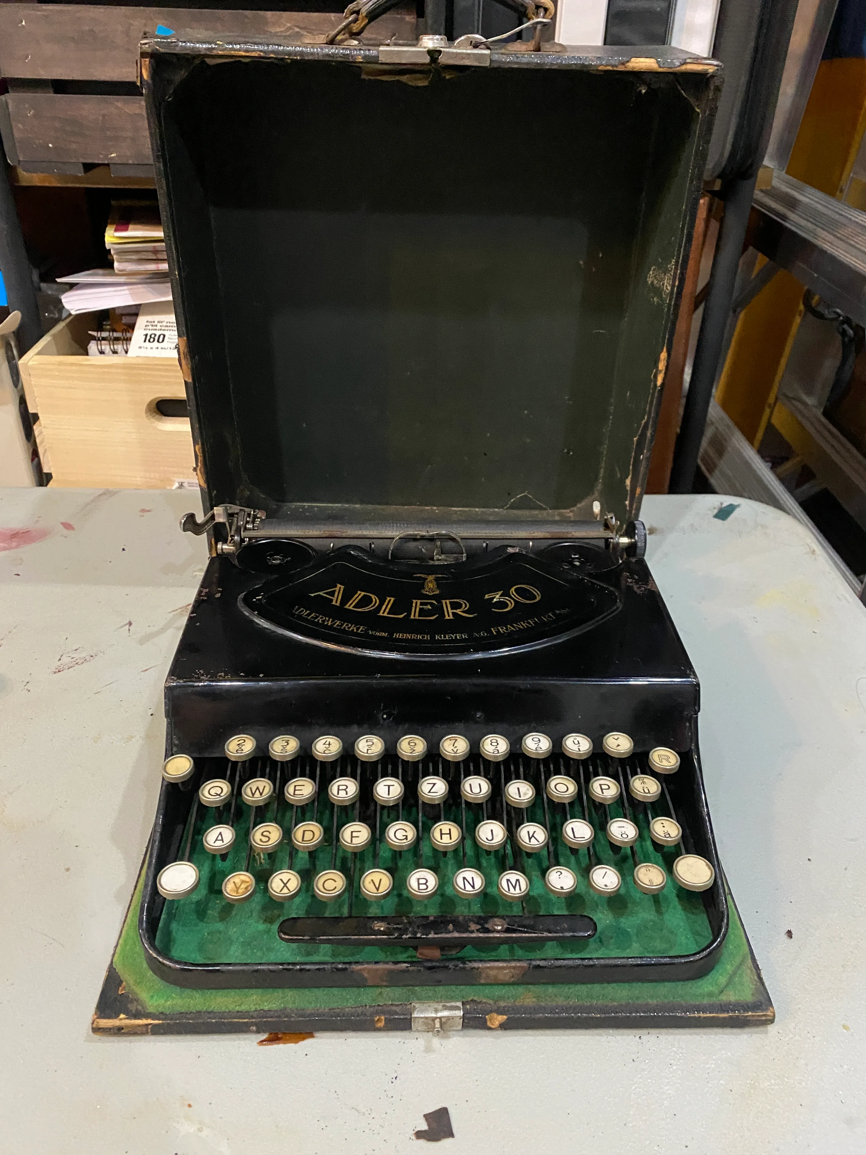 Adler 30 German Typewriter with Case