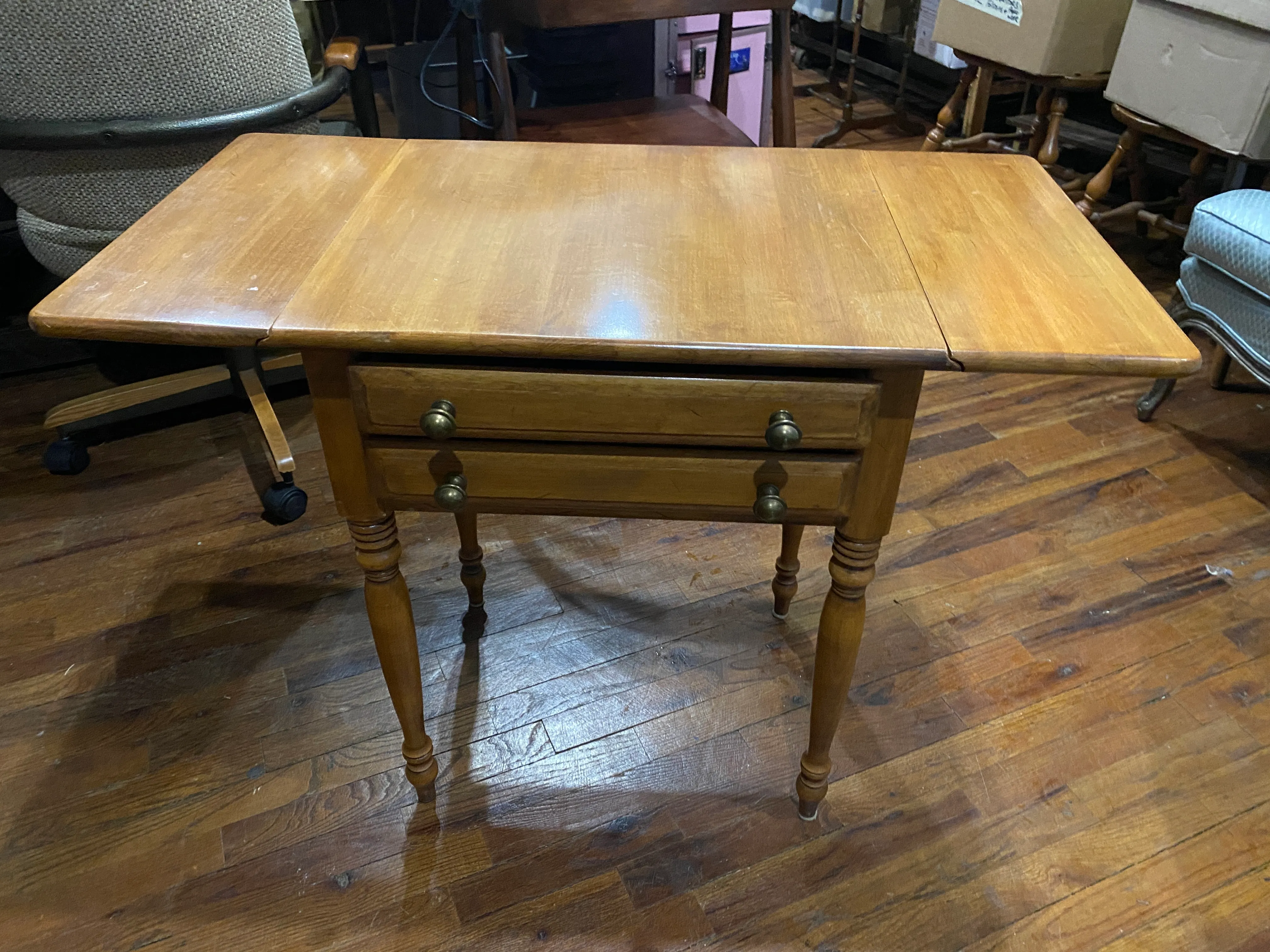 Wood side table