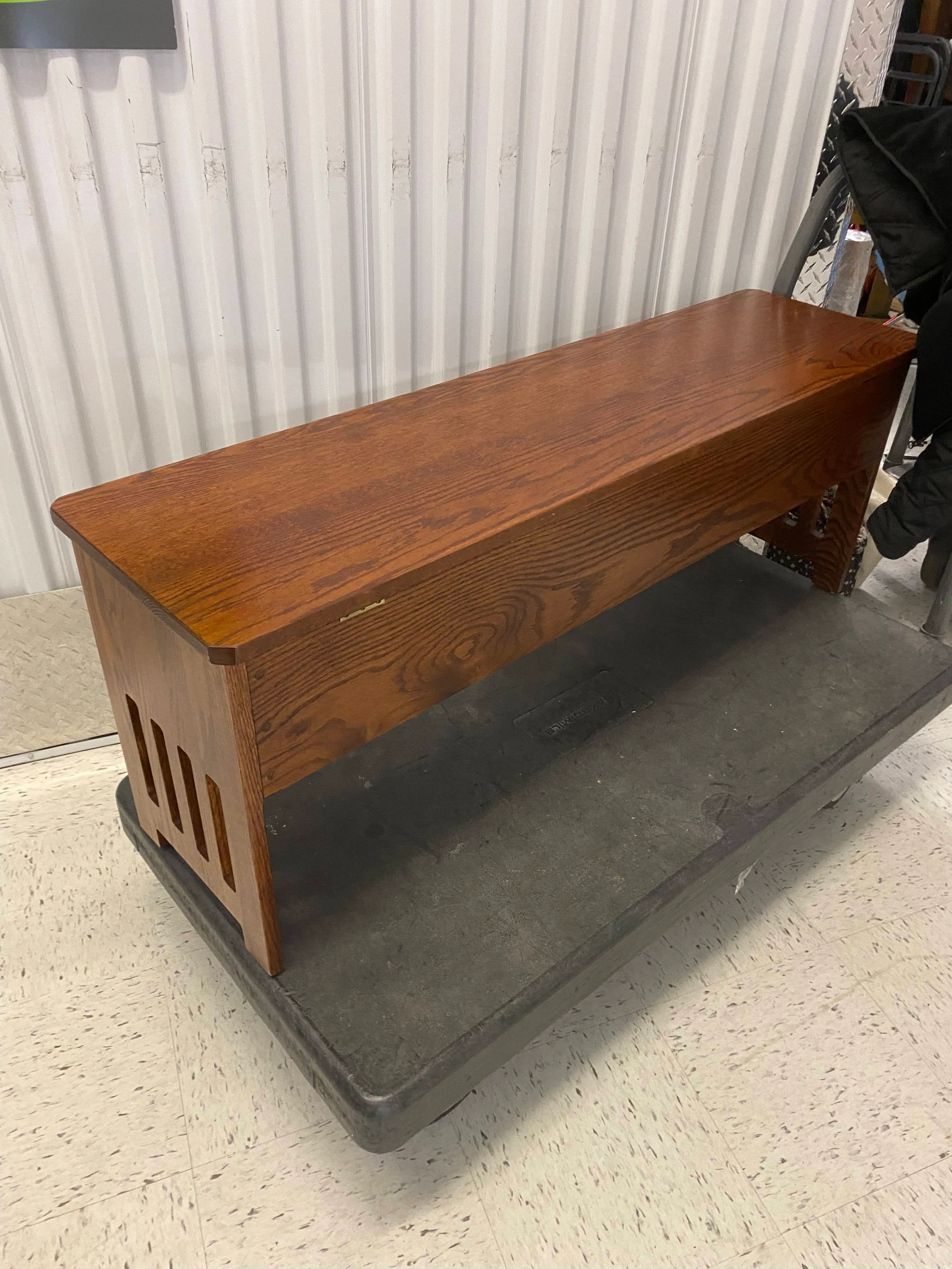 Wood Bench with Storage
