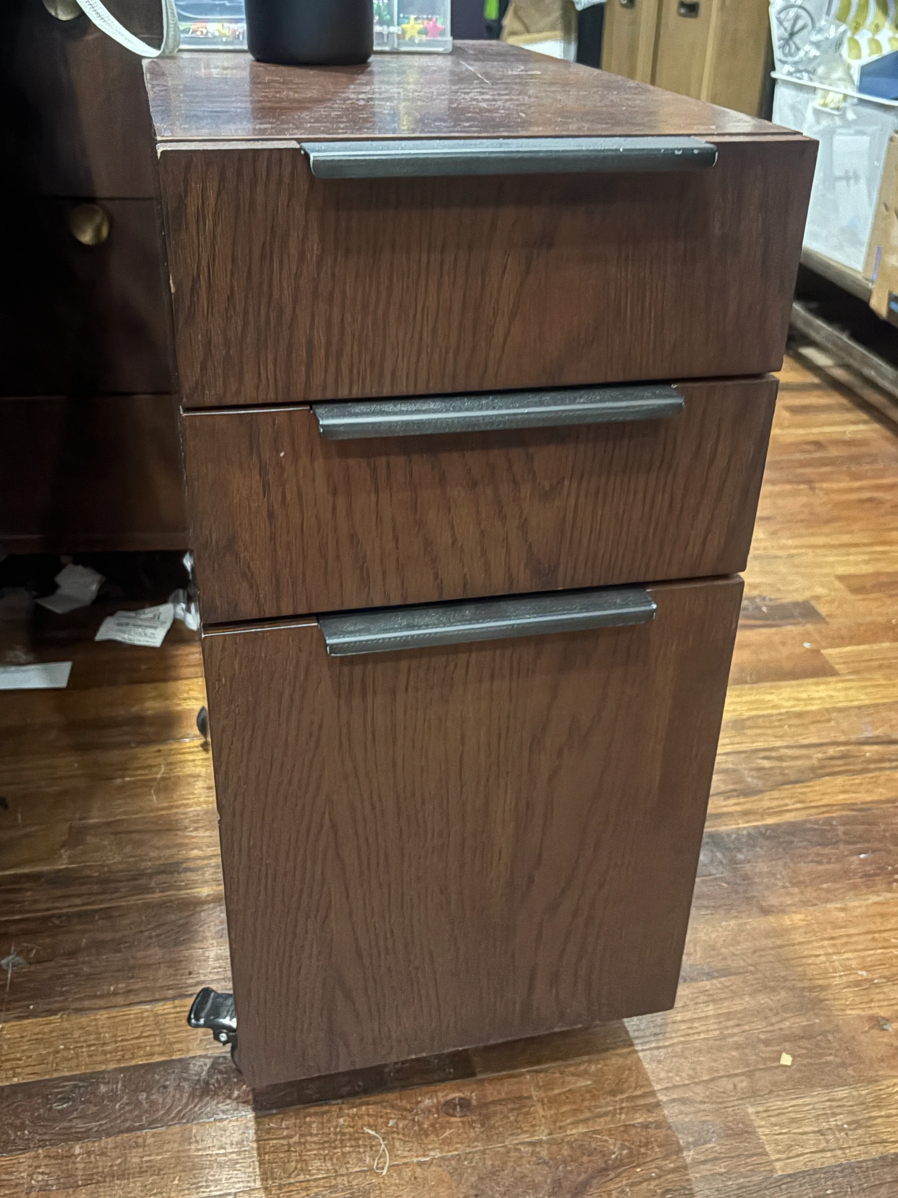 Small Rolling Wood Side Table