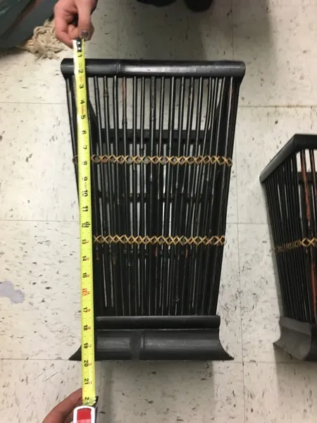 Large Black Rattan Umbrella Stand