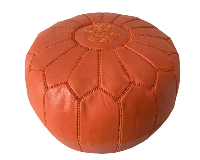 Moroccan Orange Pouf