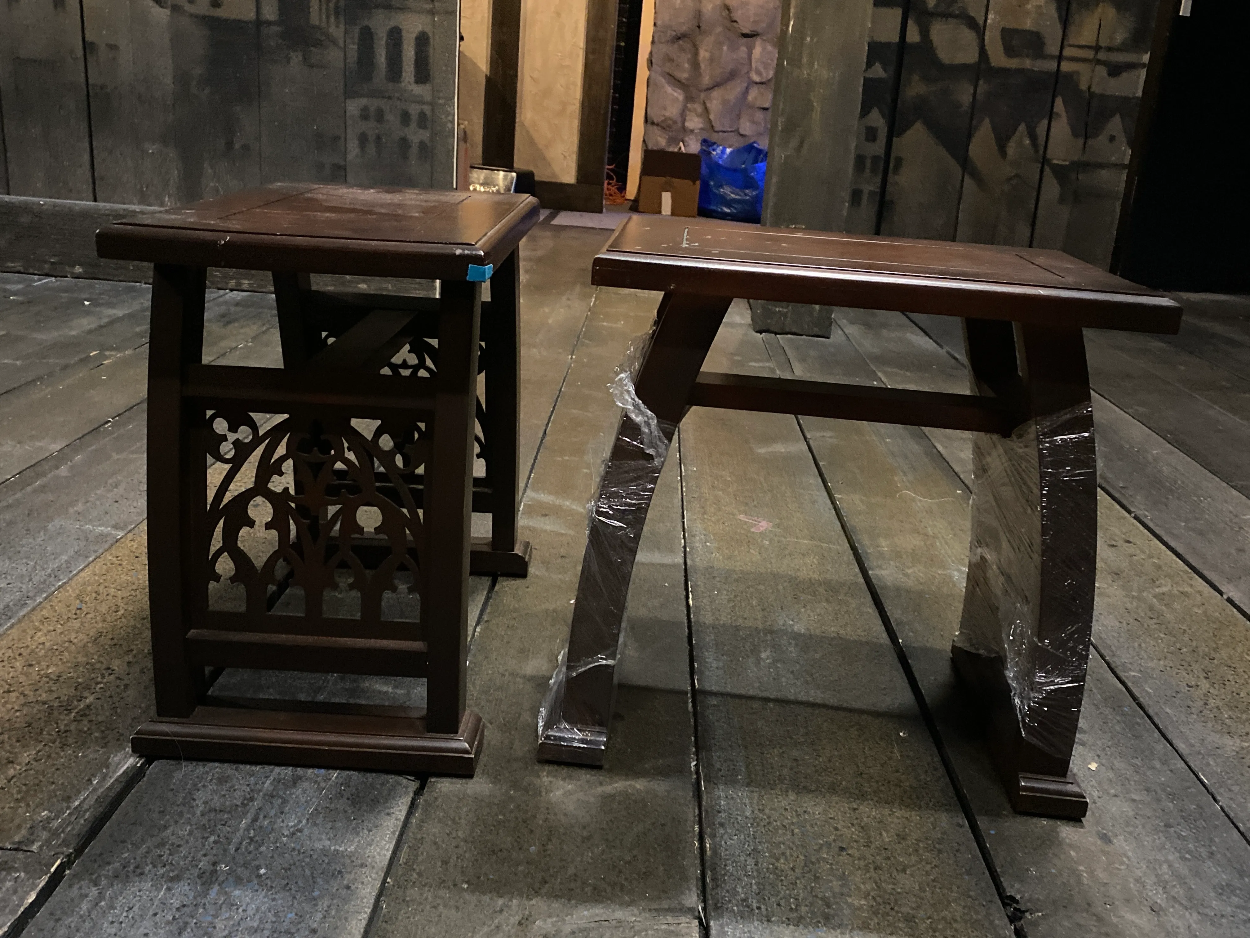Carved Rectangle Stools