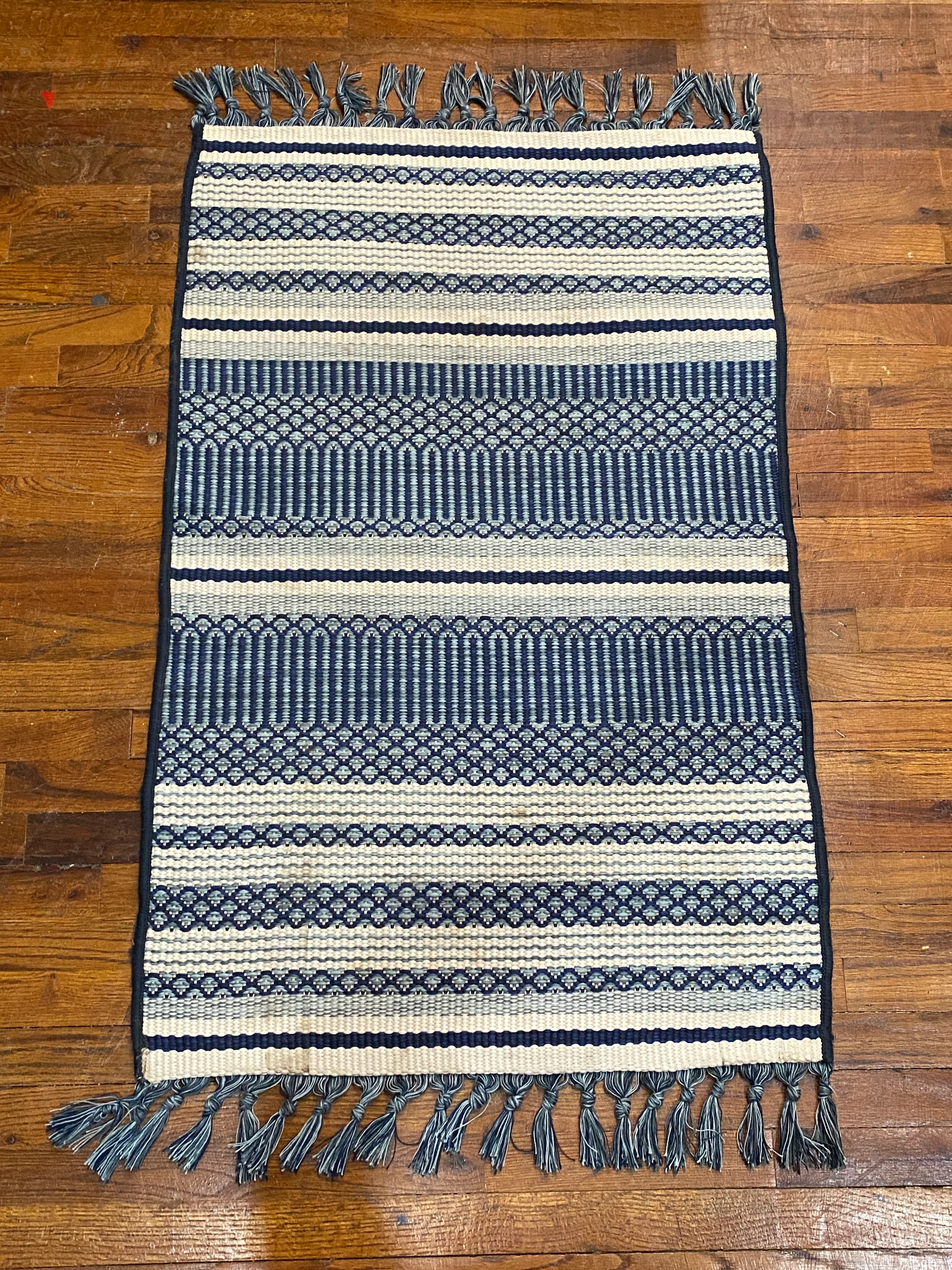 Blue Striped Rug