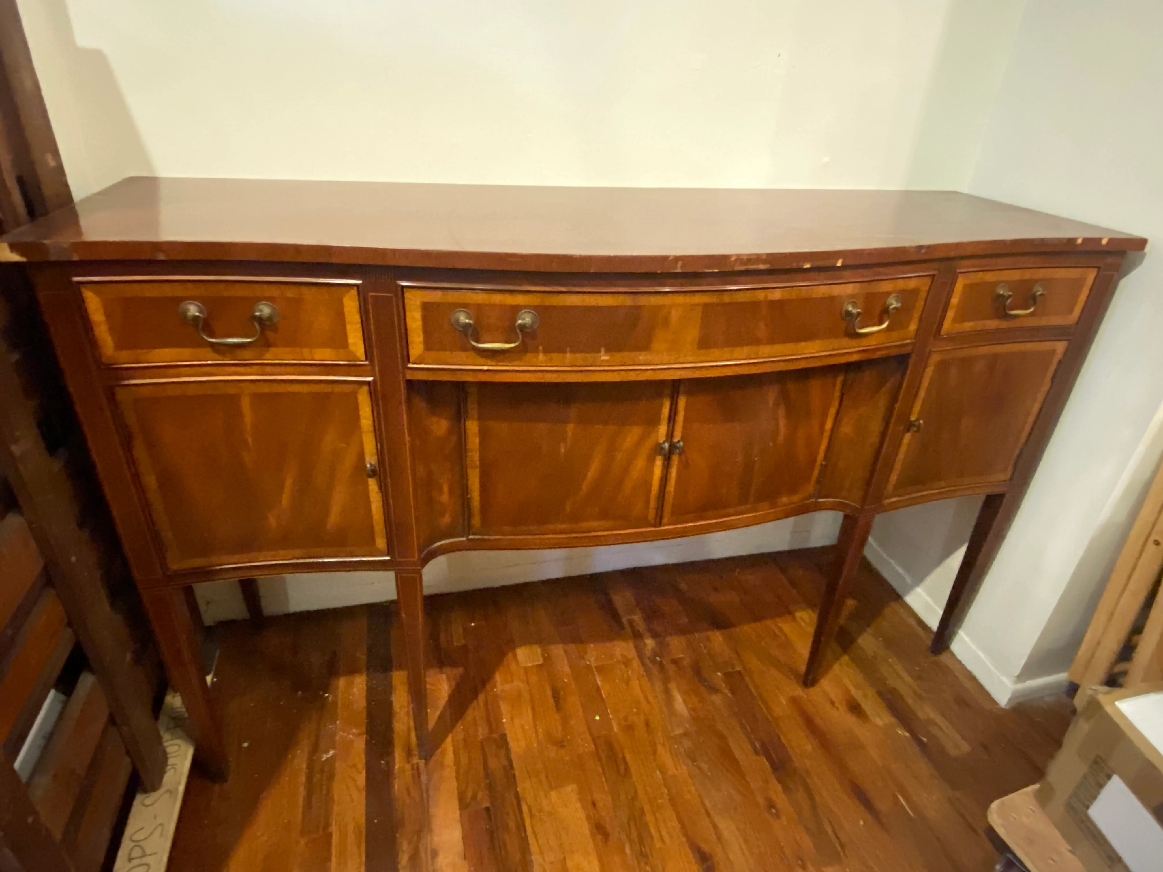 Vintage Bar Height Buffet Table