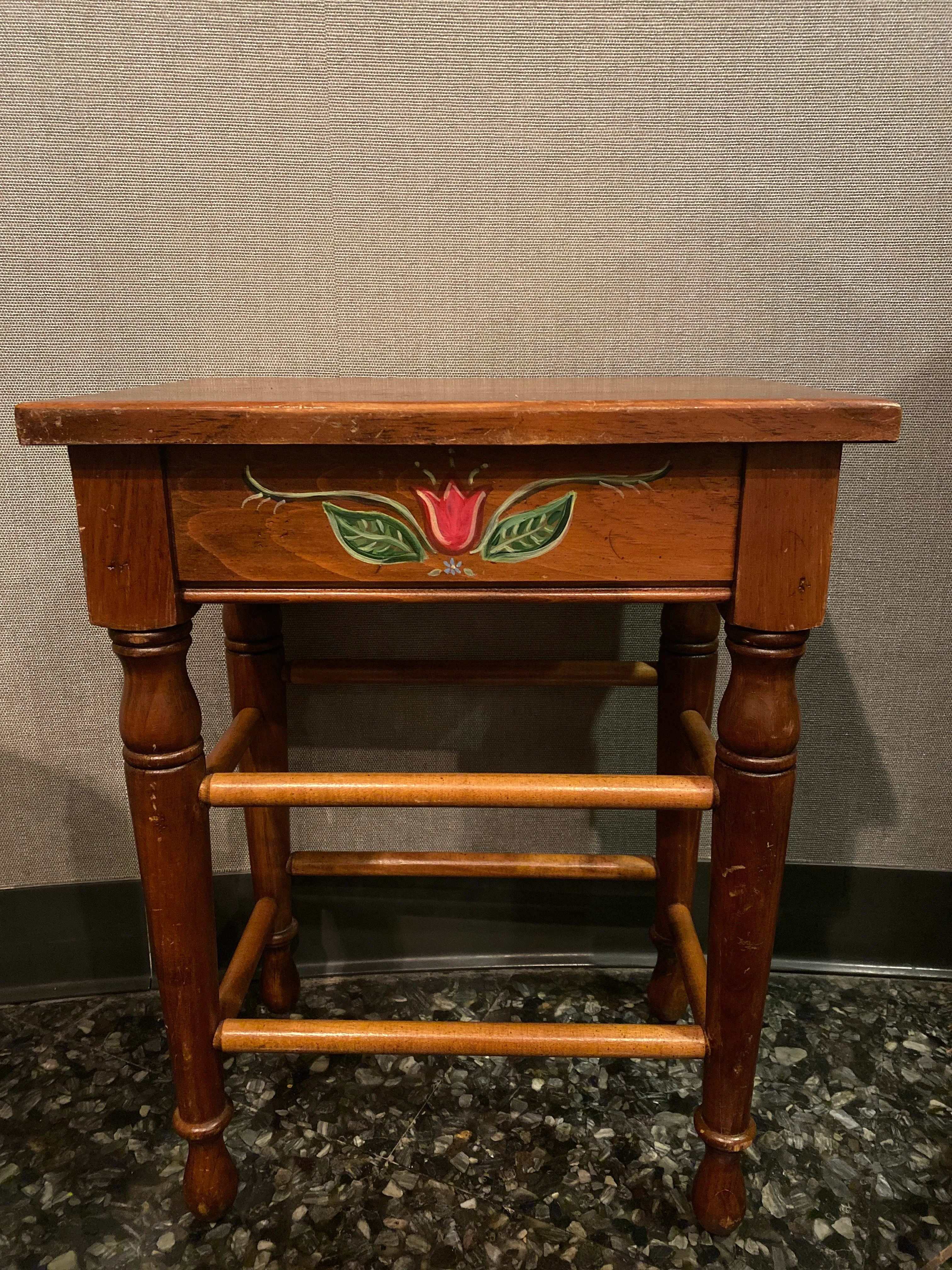 Small Hand Painted Vintage Side Table