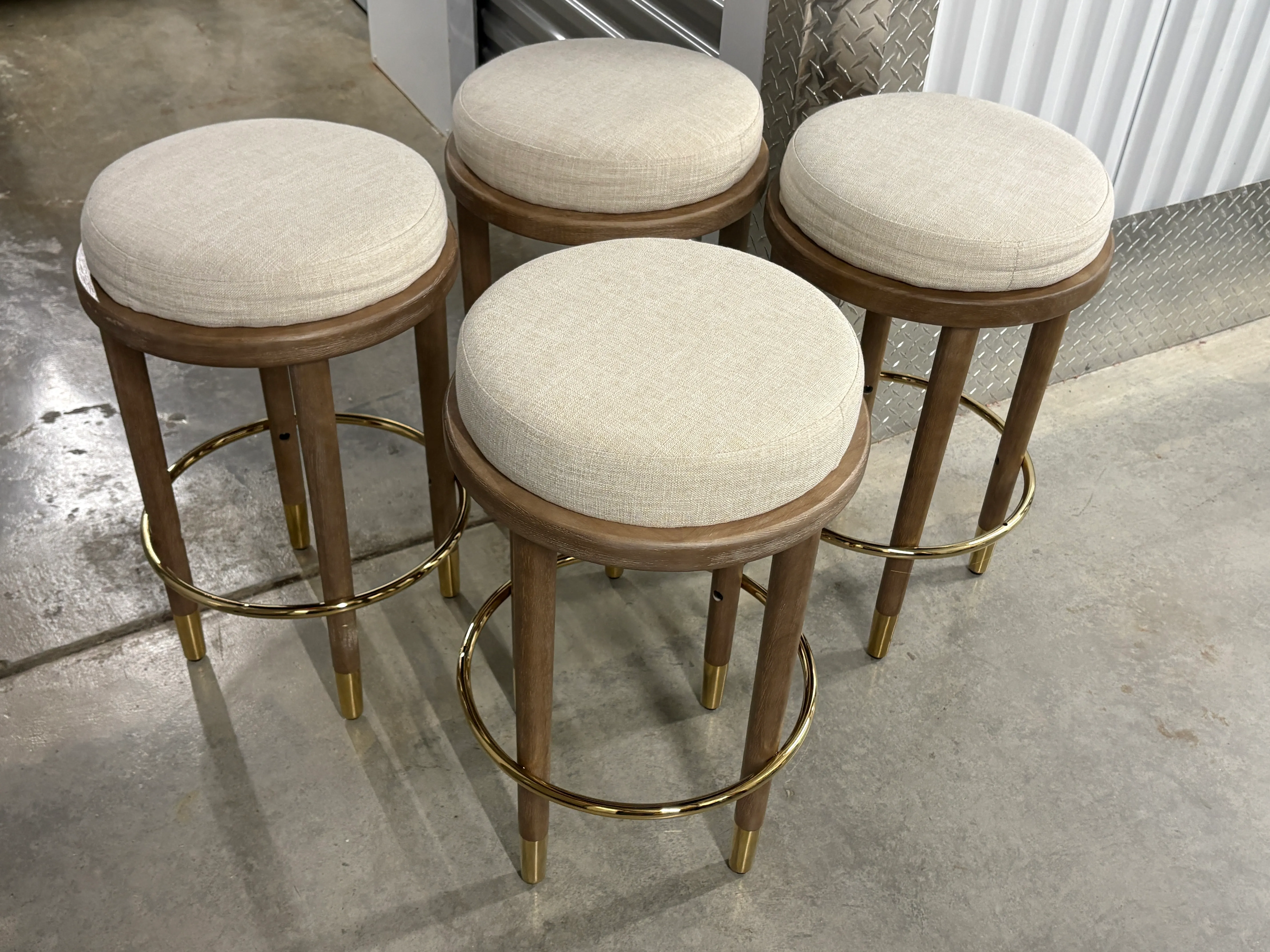 Upholstered Wood Bar Stools