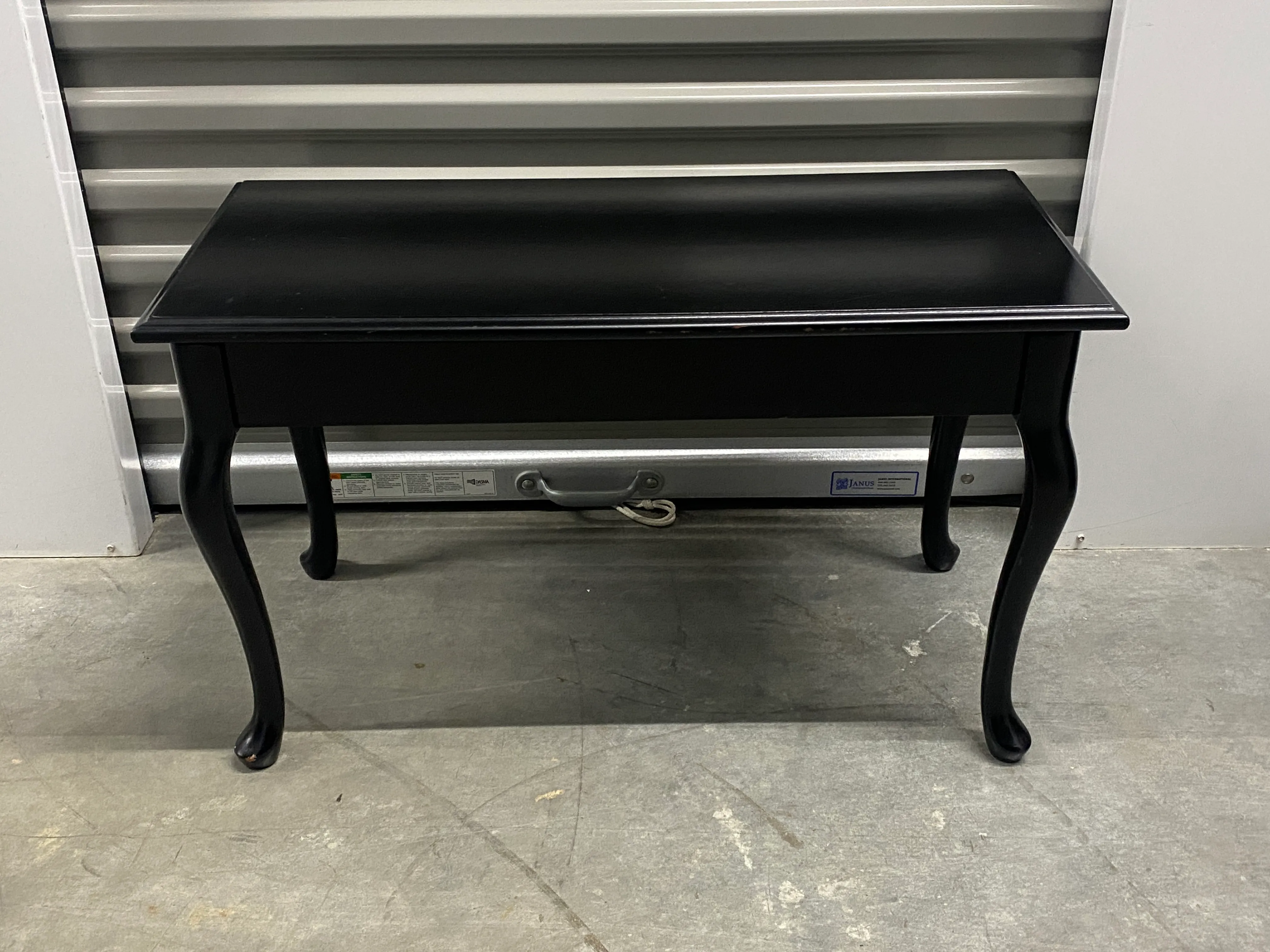 Black Piano Bench