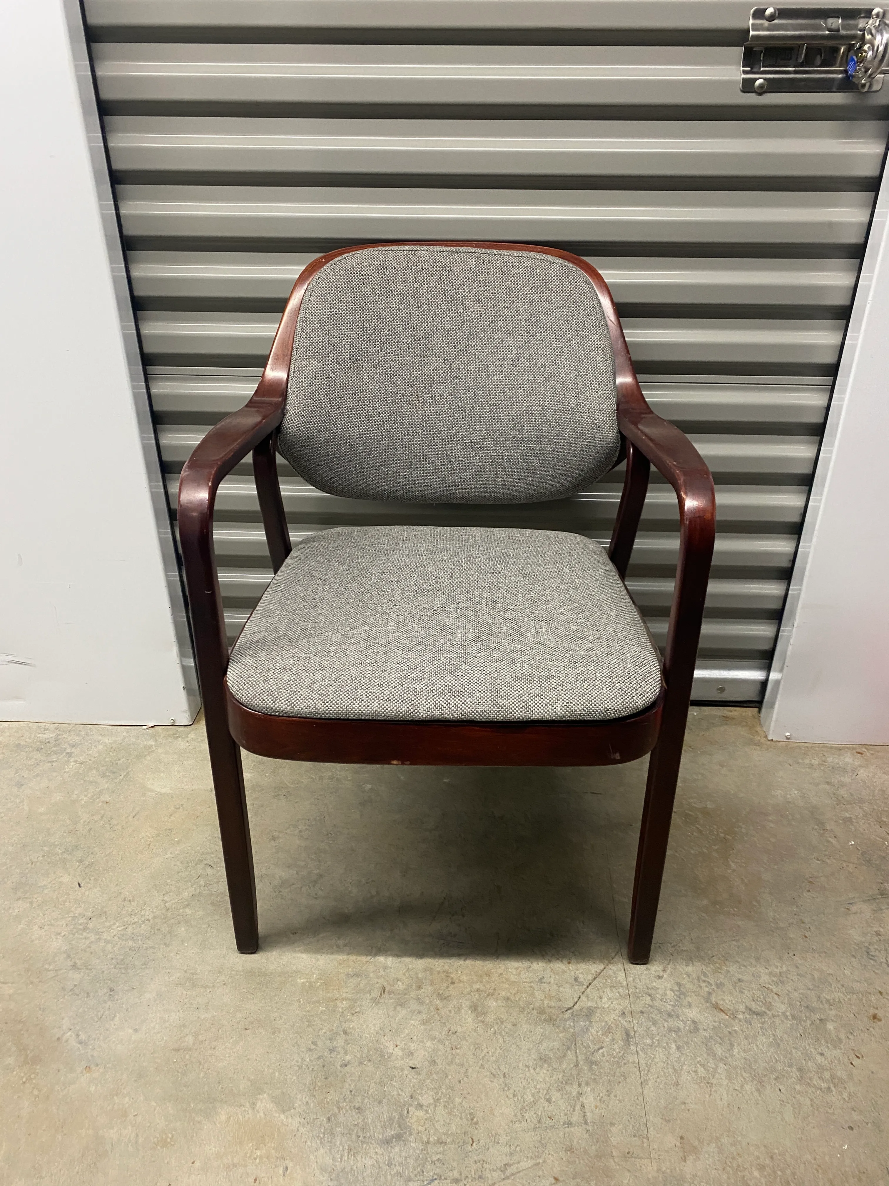 Wood and Grey Chair