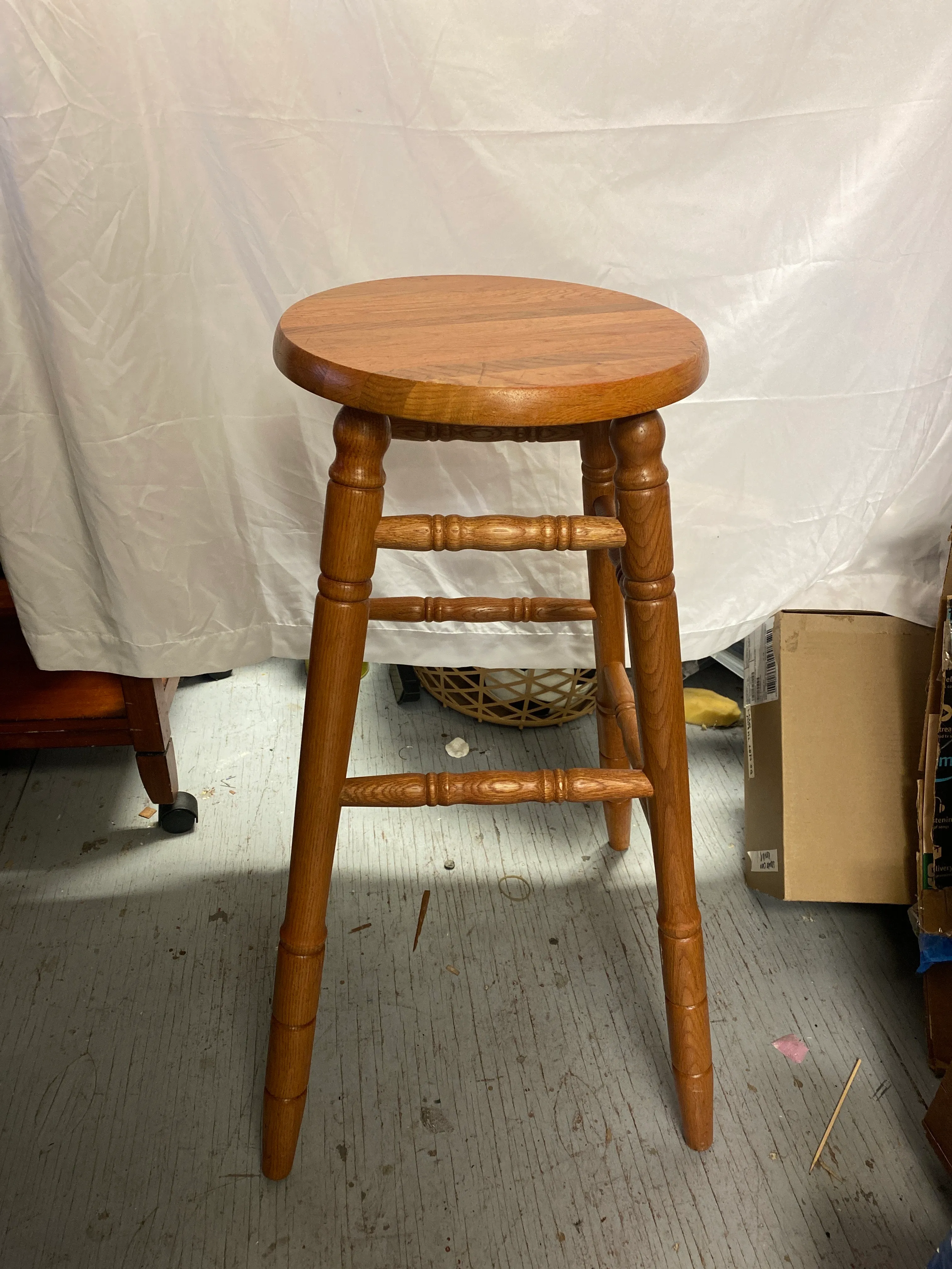 Wood Turned Leg Stool