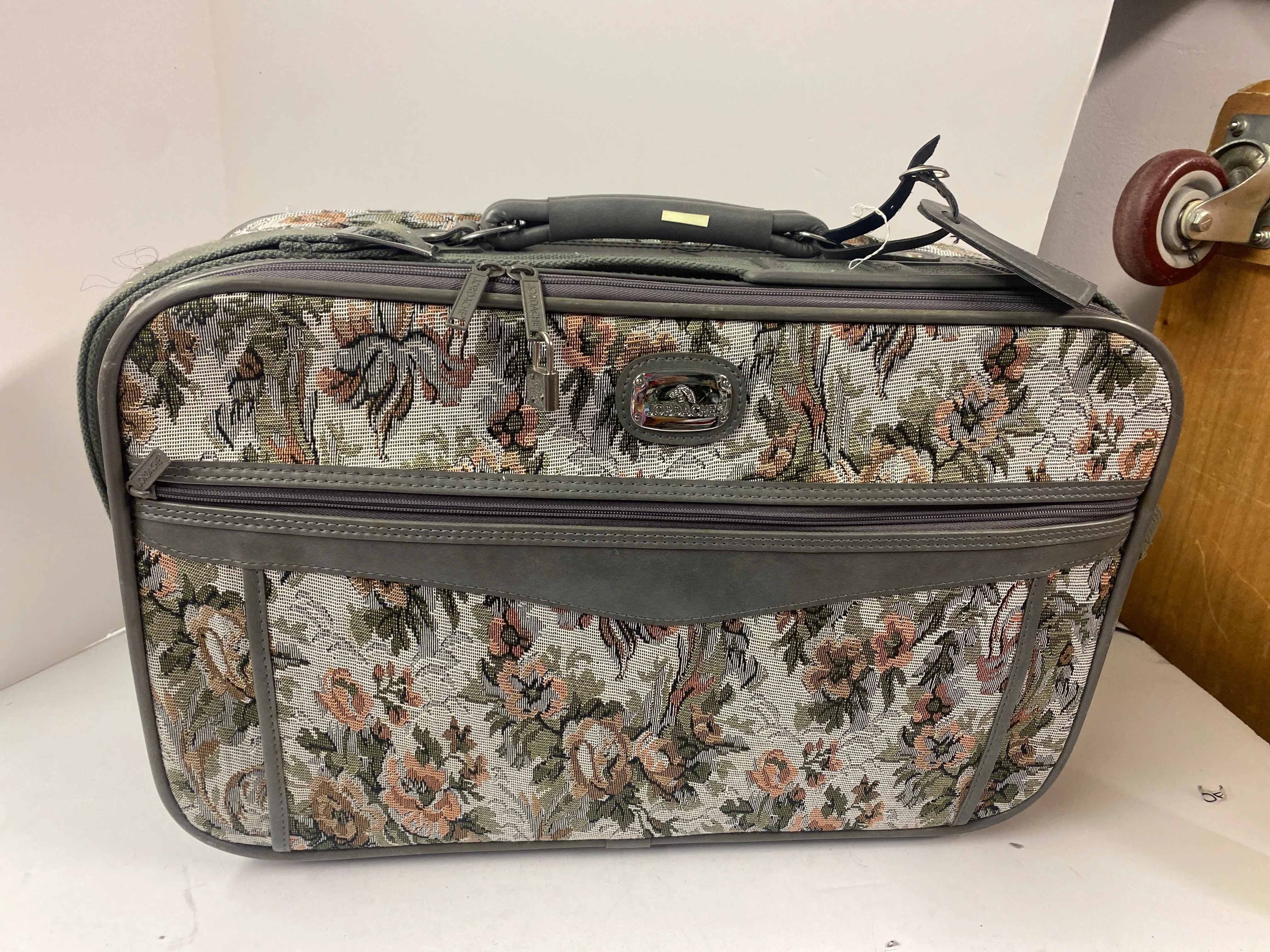 Small Fabric Floral Suitcase