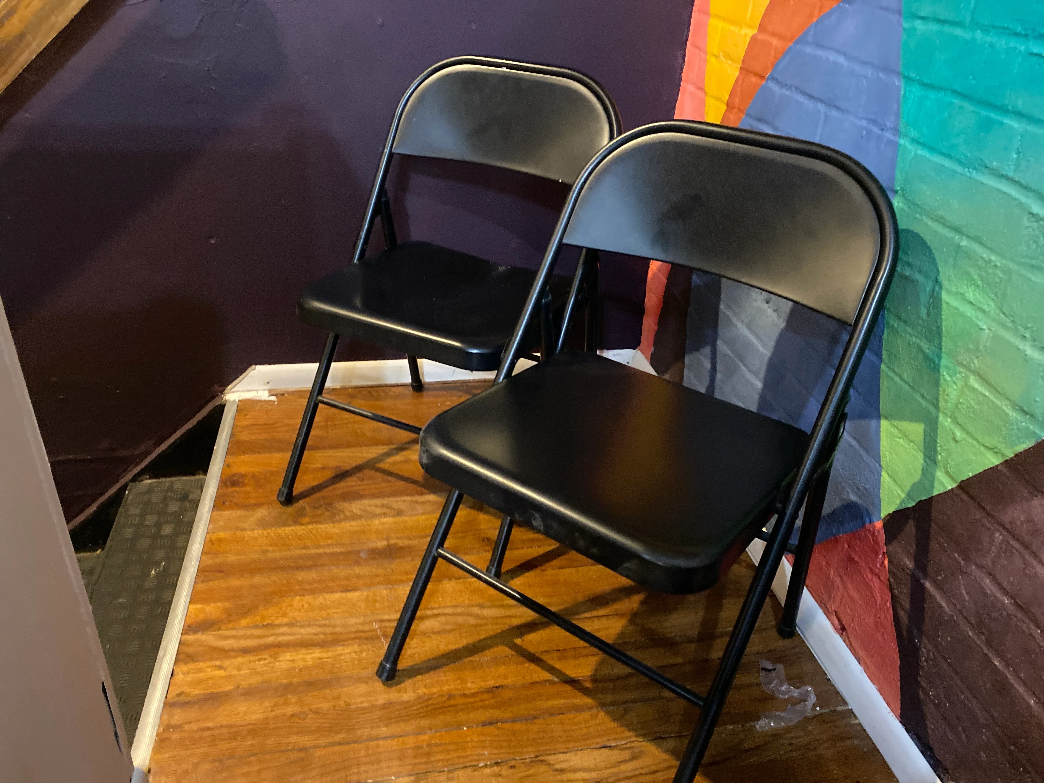 Black Metal Folding Chair