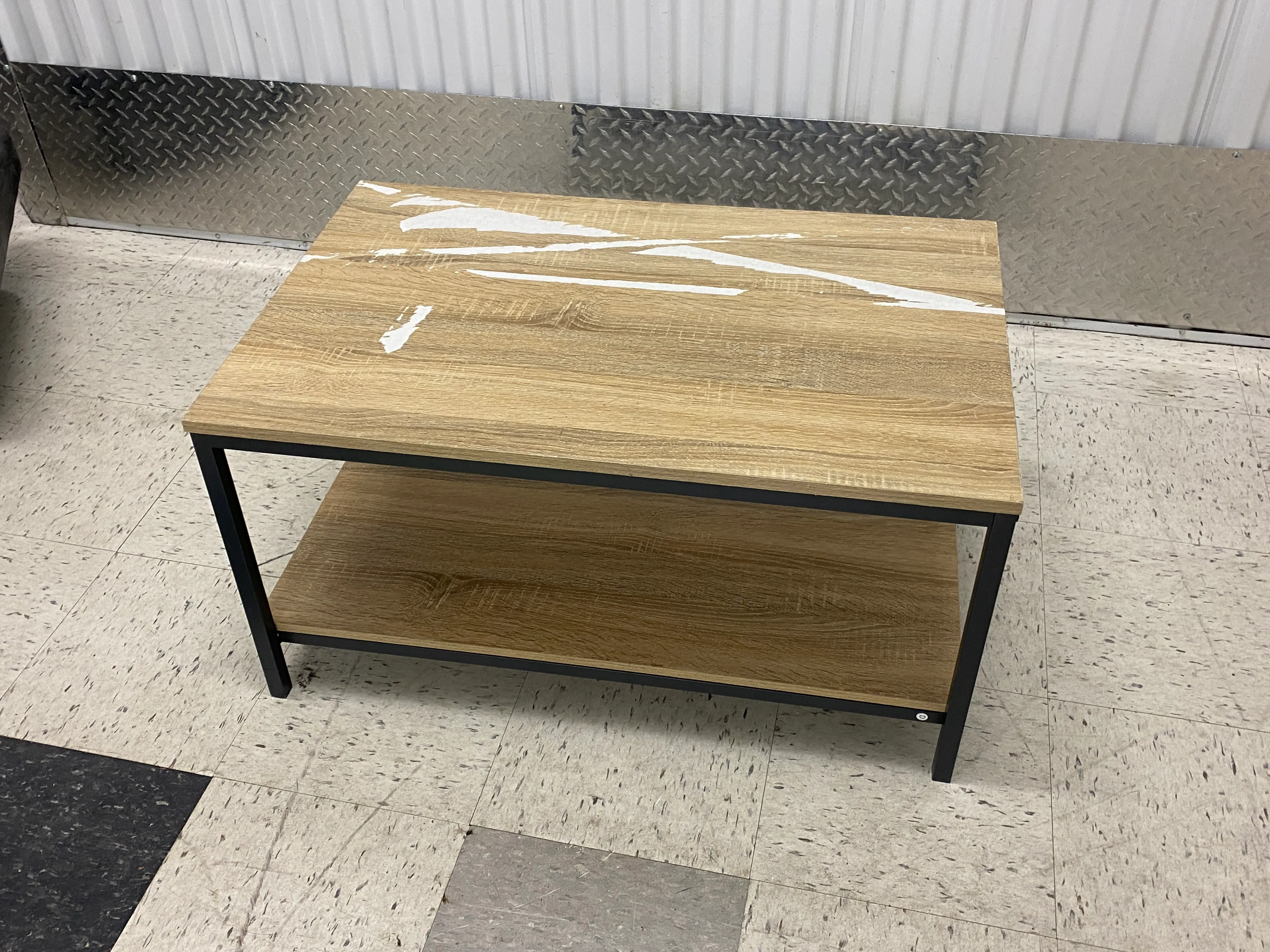 Metal & Particleboard Coffee Table