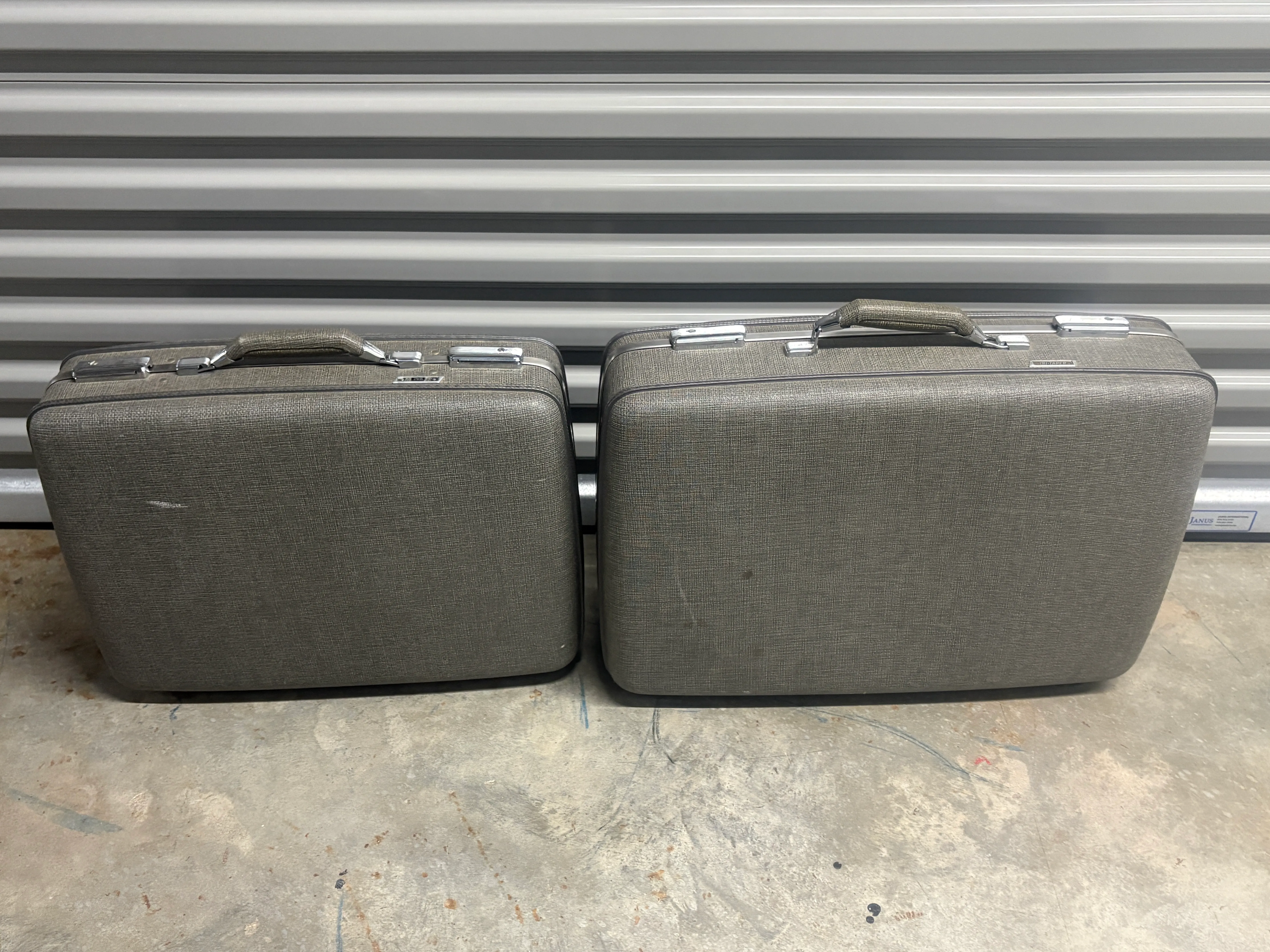 Grey Hard Sided Suitcase 