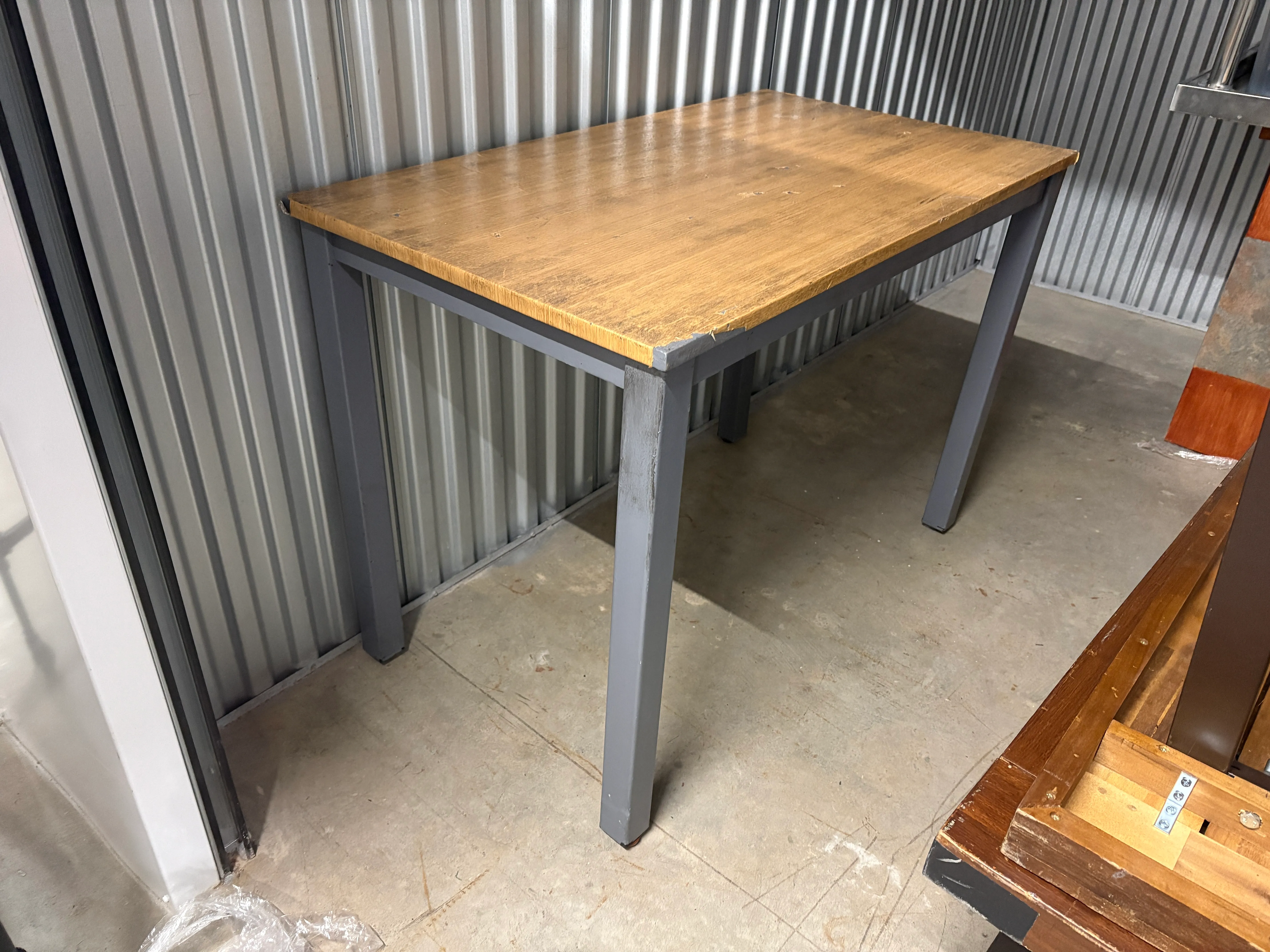 Grey Steel Framed Table