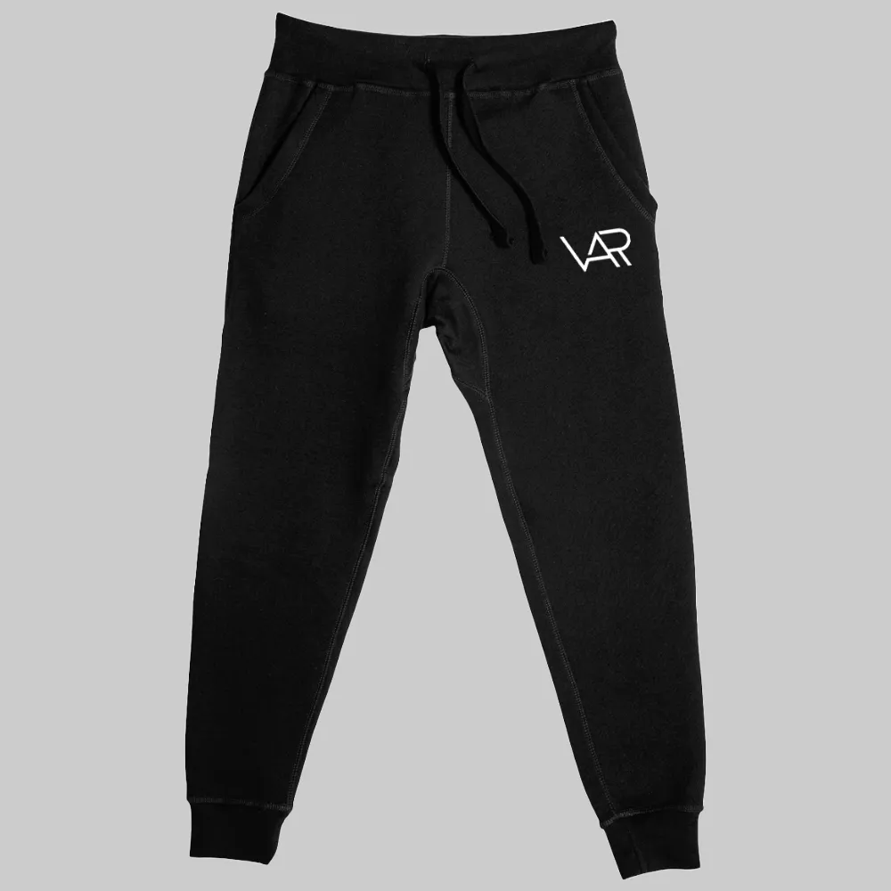 Black Jogger w/White Logo