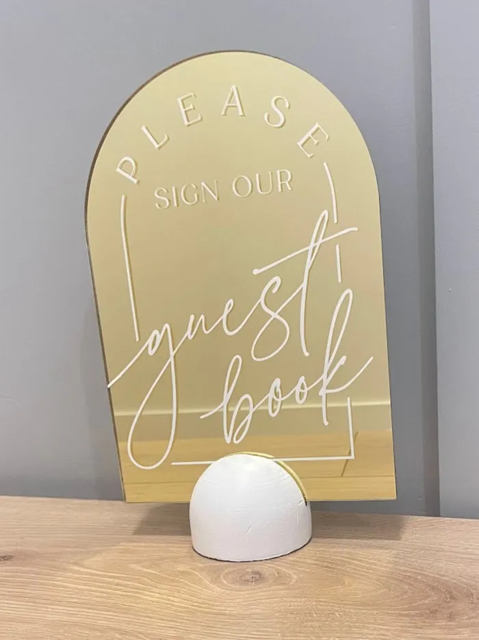 Gold Guest Book Sign
