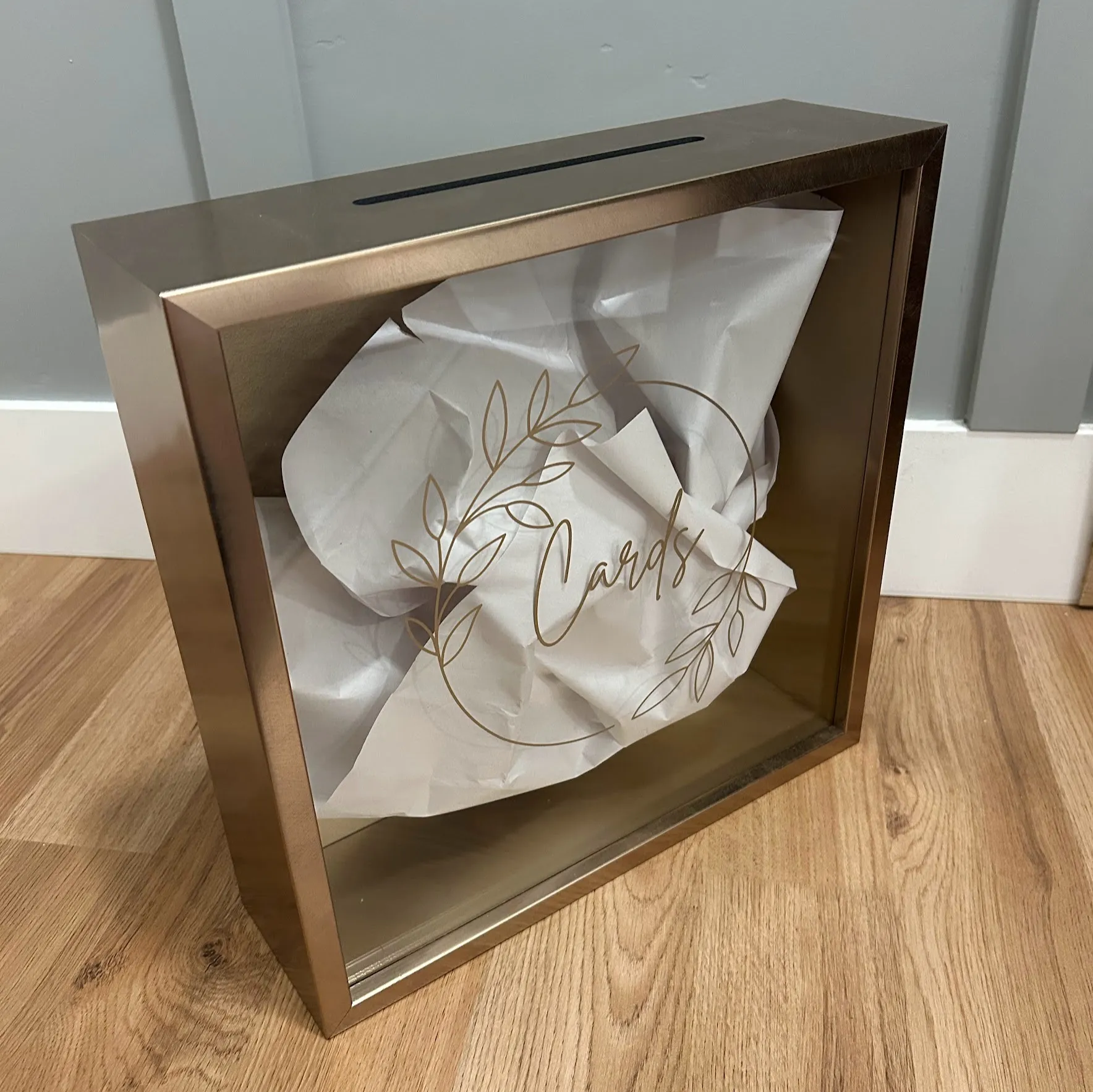 Gold Metal Card Box