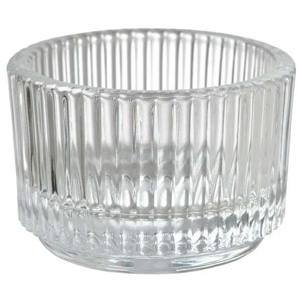 Clear Ribbed Votive - Small