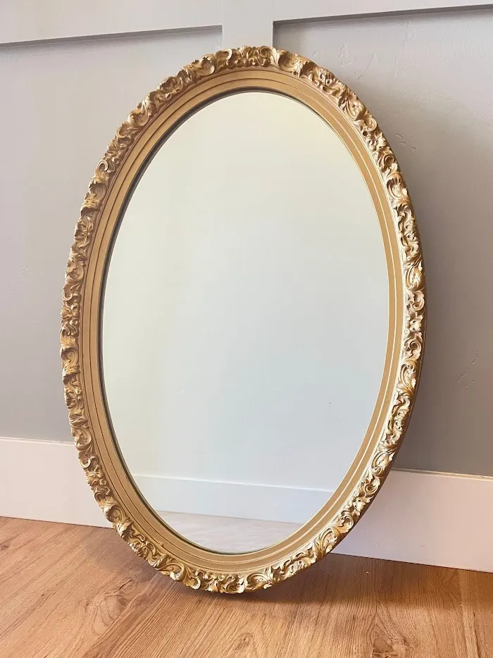 Antique Oval Mirror - Gold