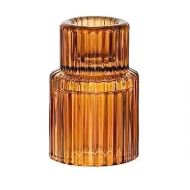 Amber Taper Candle Votive