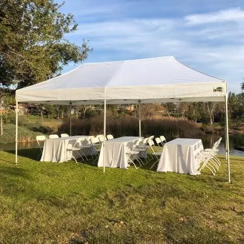 The Backyard Bash Bundle 10x20 Tent With Tables and Chairs 