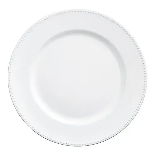 White Charger Plate 13" Plastic 
