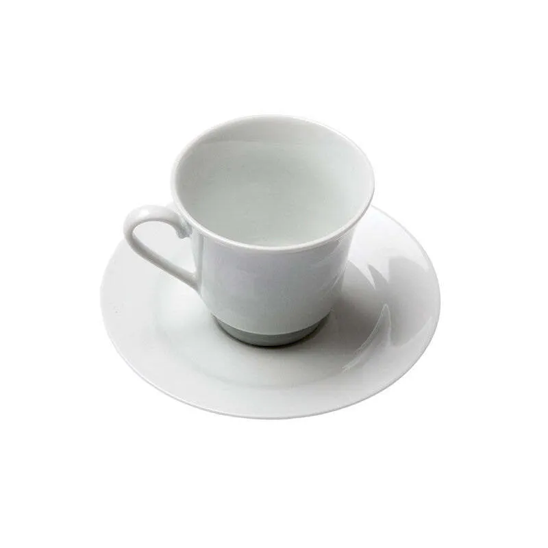 White Footed Coffee Cup w/Saucer